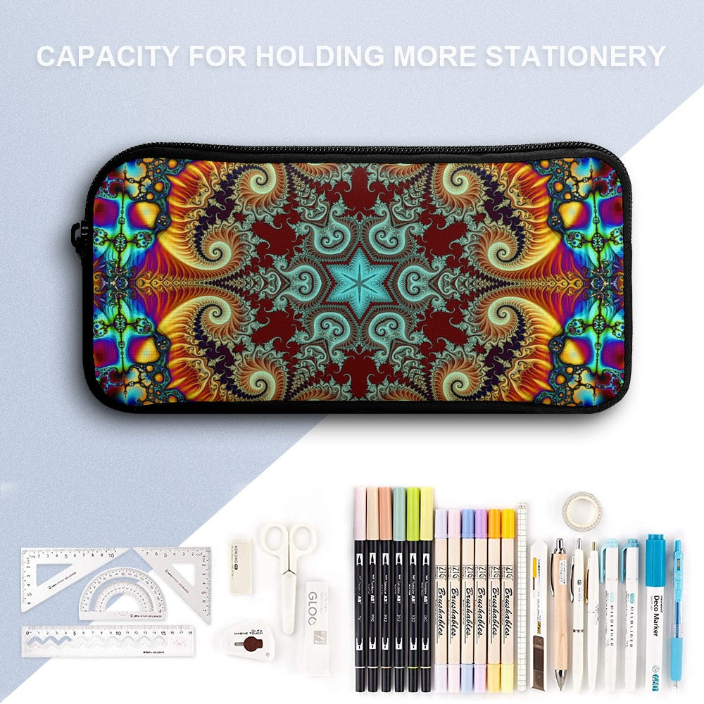 Psychedelic Backpack, Lunchbox, and Wallet Three piece set combination Travel Bag Package Set
