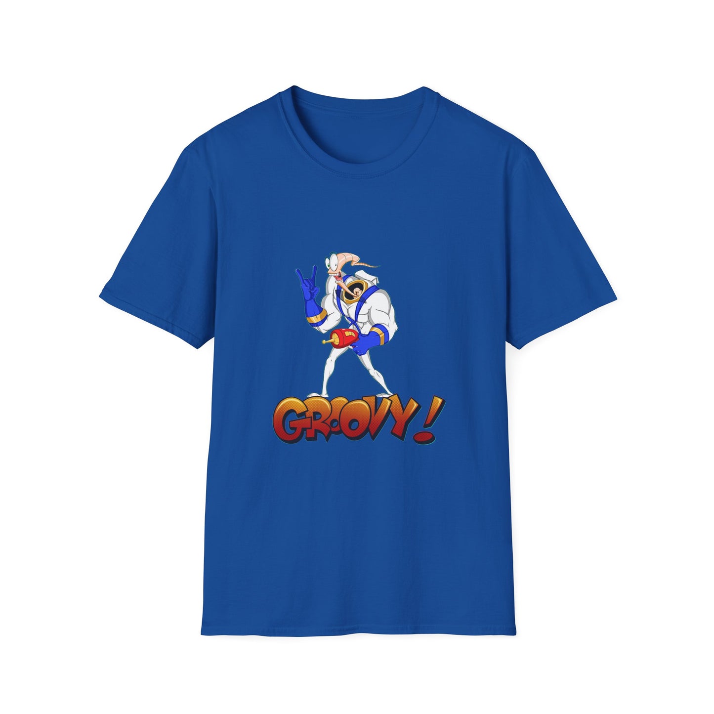 Earth Worm Jim Throwback 90s Softstyle Cotton T-Shirt, Retro Video Game Graphic Tee, Rave Shirt for Men Women Unisex