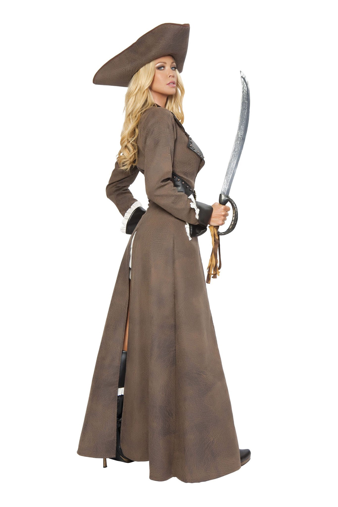 Deluxe 4pc Pirate Captain Costume Set