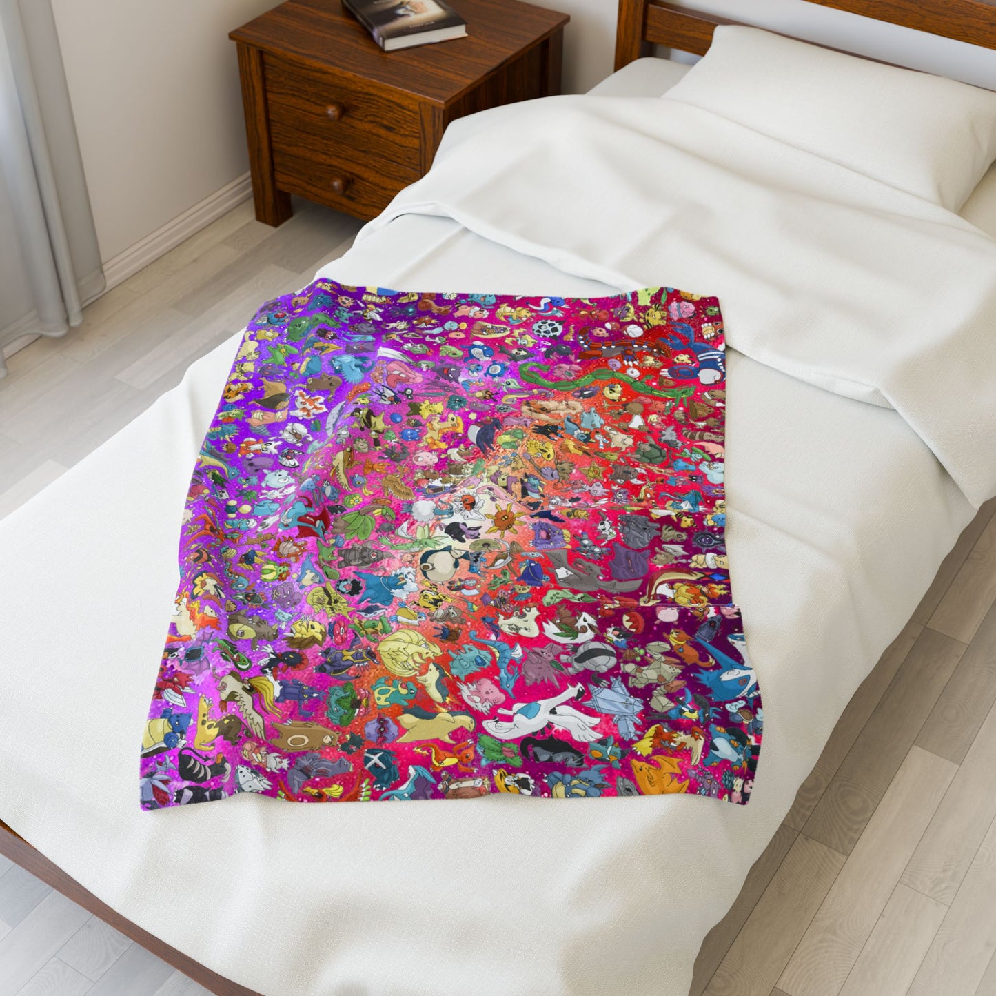 Original Pokemon Blanket Super Soft, Plush Velveteen Throw Blanket