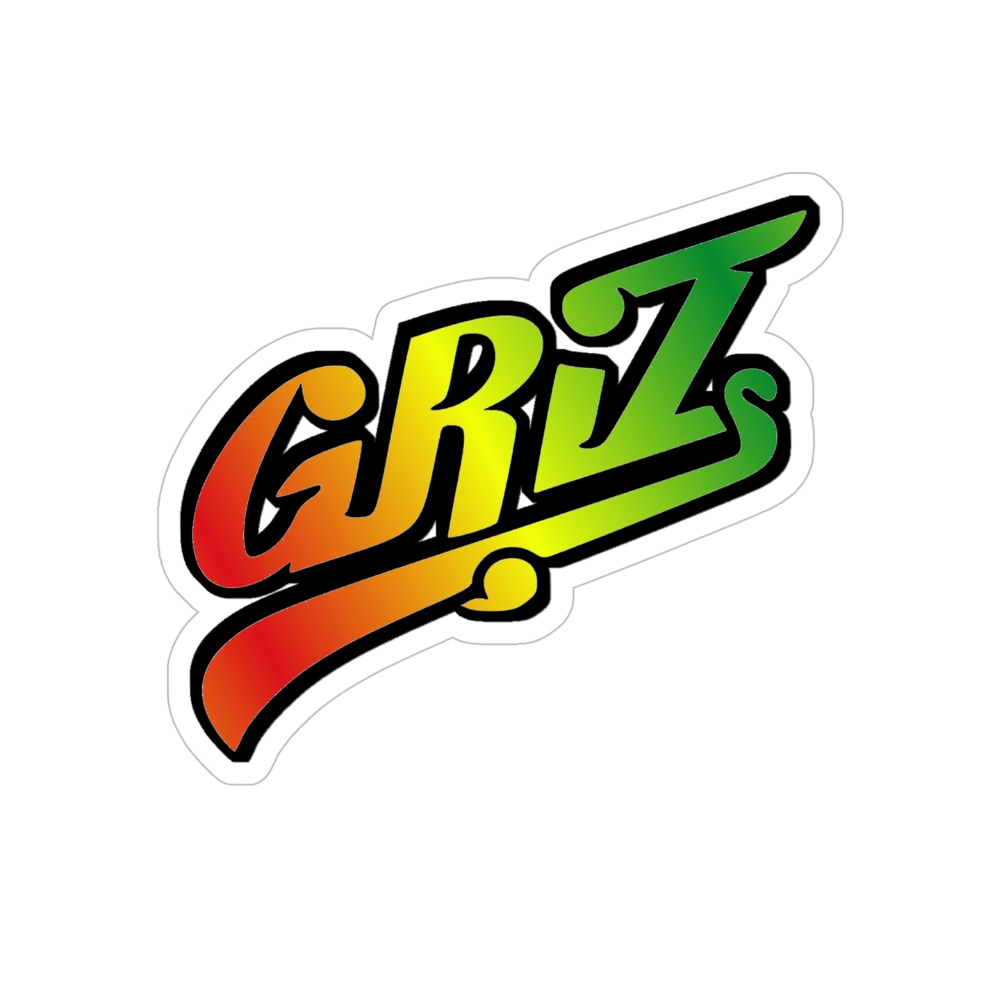 Griz Car Sticker Vinyl Transparent Waterproof Decal for Books, Laptops, Windows Rave Music Festival