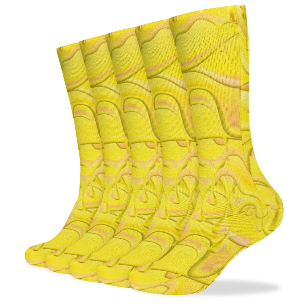 Drippy 5 Pack Sweat-Proof Odor-Resistant Breathable Large Socks