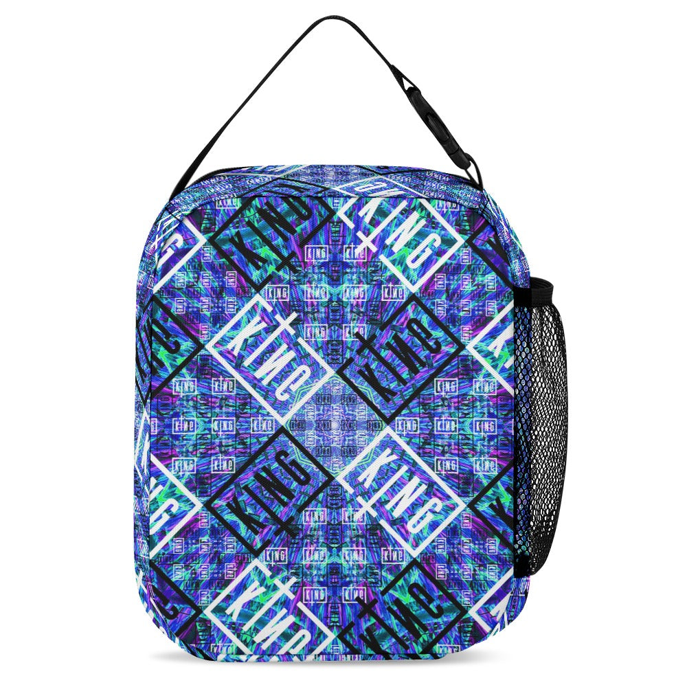 Psychedelic Backpack, Lunchbox, and Wallet Three piece set combination Travel Bag Package Set