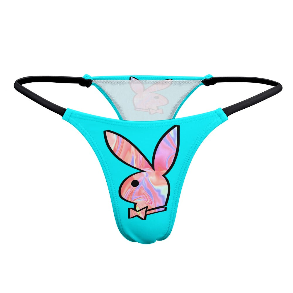 Playboy Pink Holographic Women's Thong Underwear