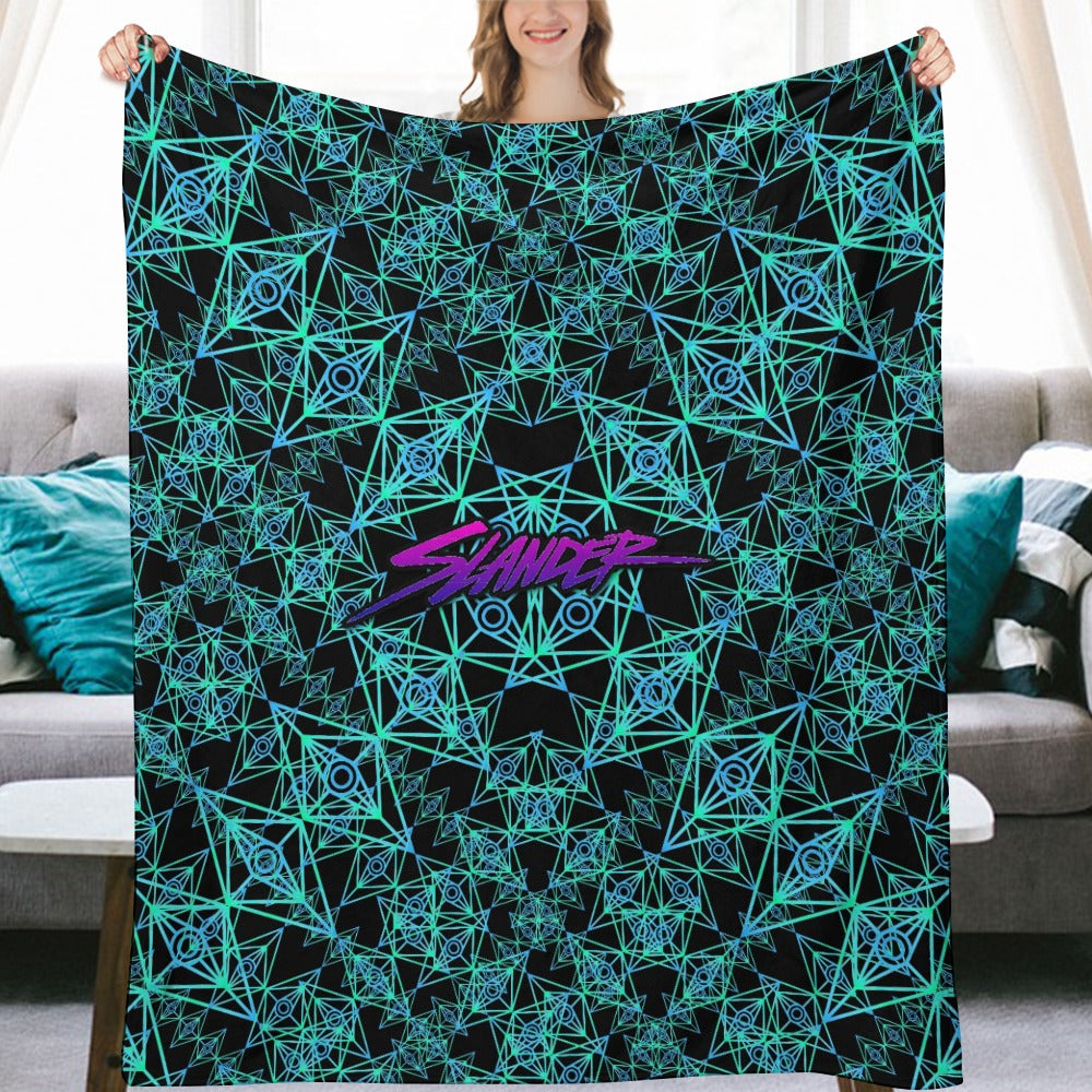 Custom EDM Artists Ultra-Soft Flannel Blanket for Camping Festival Rave in Multiple Sizes