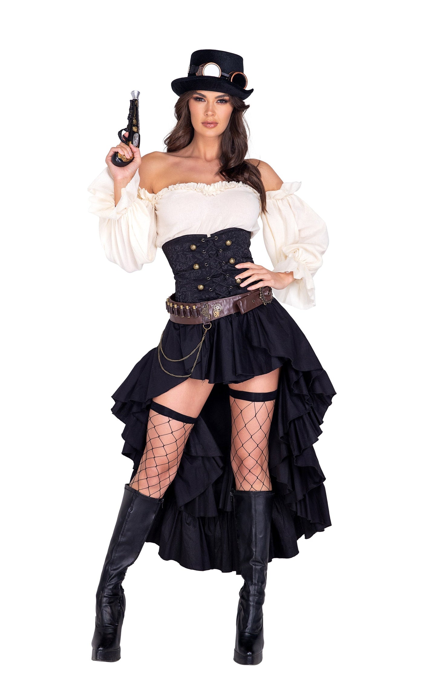 Steampunk Seductress Costume Deluxe 6pc Set