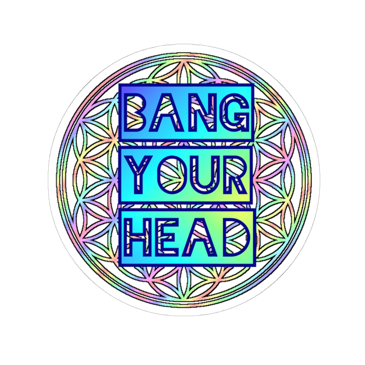 BANG YOUR HEAD waterproof Decal no-bubble sticker for car, laptop, book, water bottle, etc