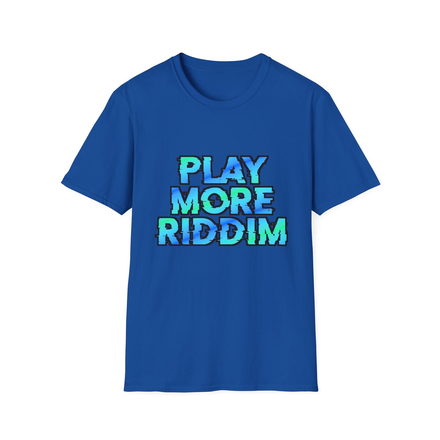 Play More Riddim Softstyle Cotton Rave T-Shirt Music Festival Tee Music Lover Gift, Streetwear Ravewear Mens Womens Unisex