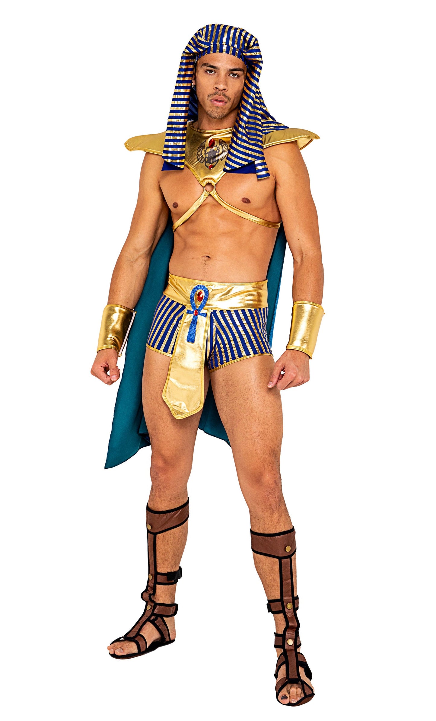 Mens King Pharaoh of Egypt Costume 5pc Set