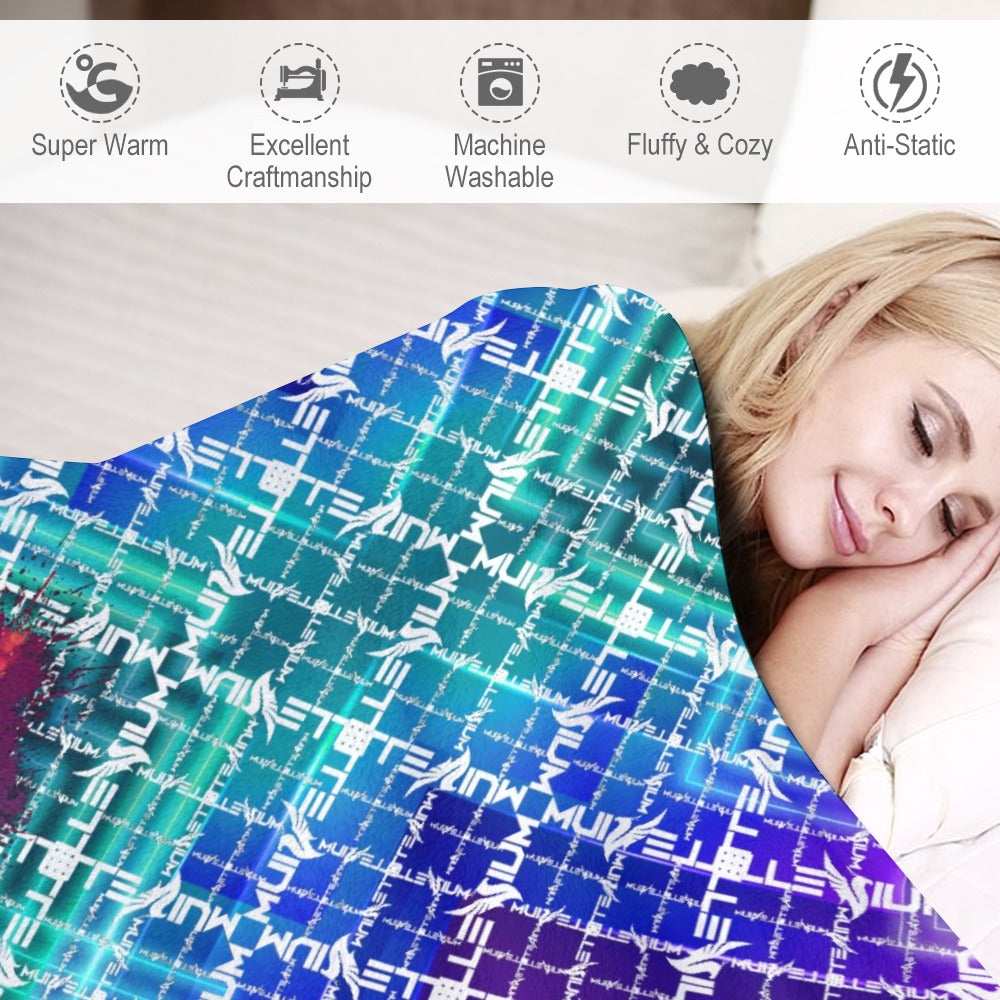 Custom EDM Artists Ultra-Soft Flannel Blanket for Camping Festival Rave in Multiple Sizes