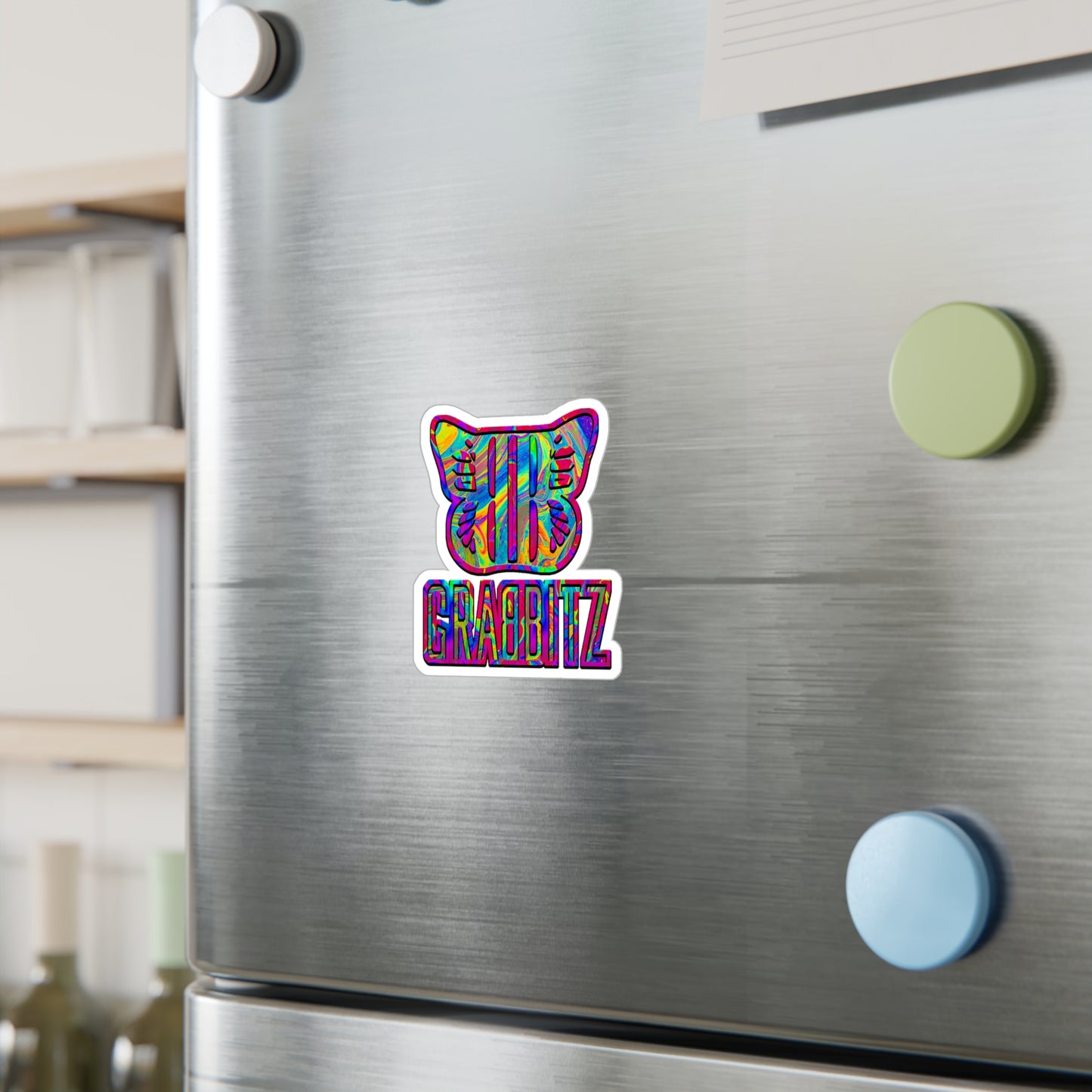 Grabbitz Vinyl Kiss-Cut Sticker Decal Waterproof Weatherproof Festival Stickers for Rave Gifts, Car, Laptops, Water Bottles, Phone