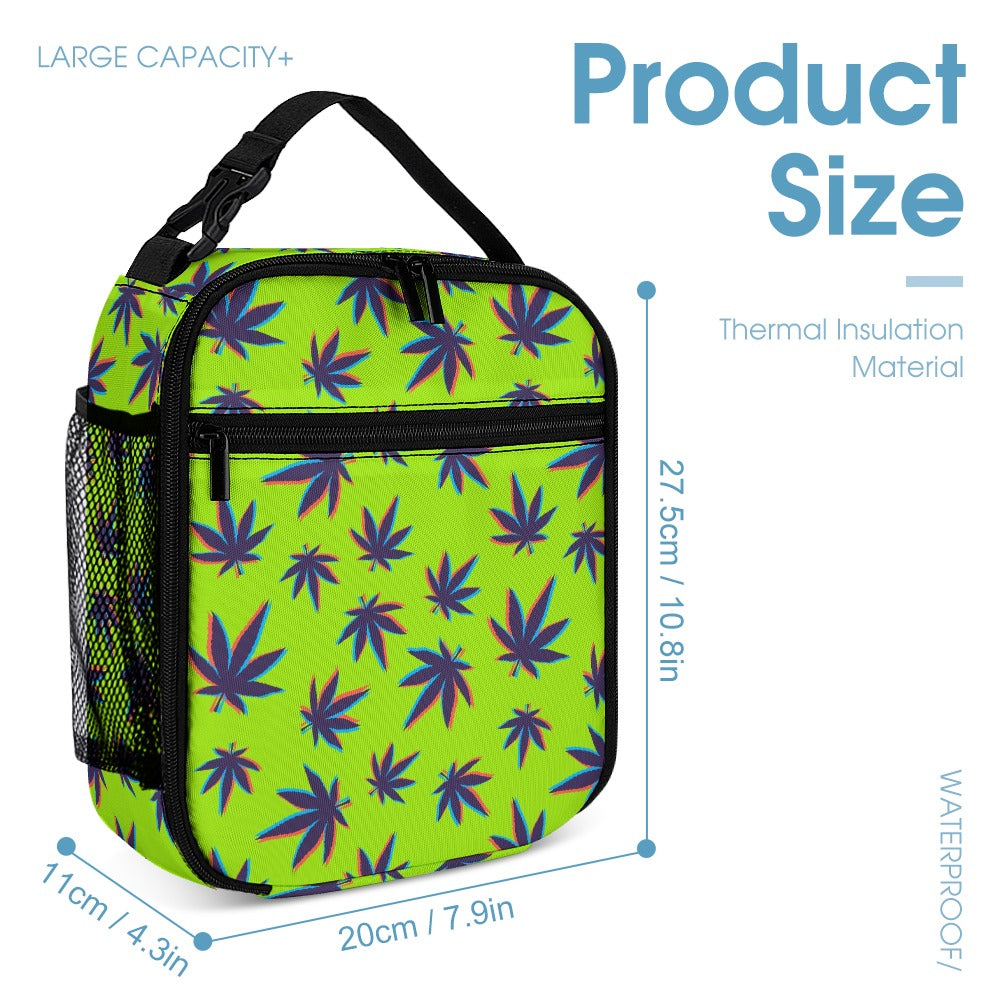 Psychedelic Backpack, Lunchbox, and Wallet Three piece set combination Travel Bag Package Set