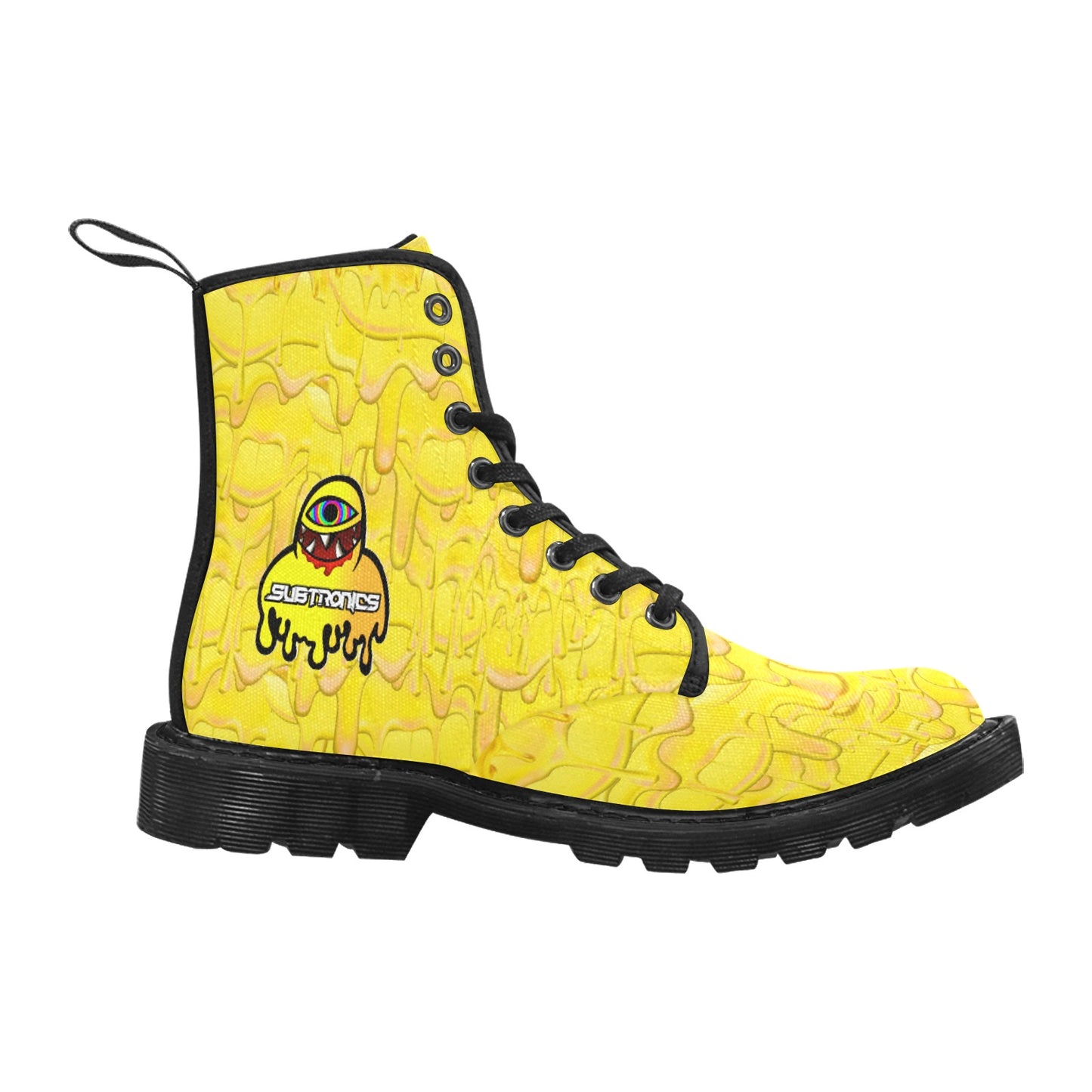 Limited Edition EDM Artists Men's Lace Up Canvas Boots Comfortable Waterproof Festival Camping Hiking Shoes for Men