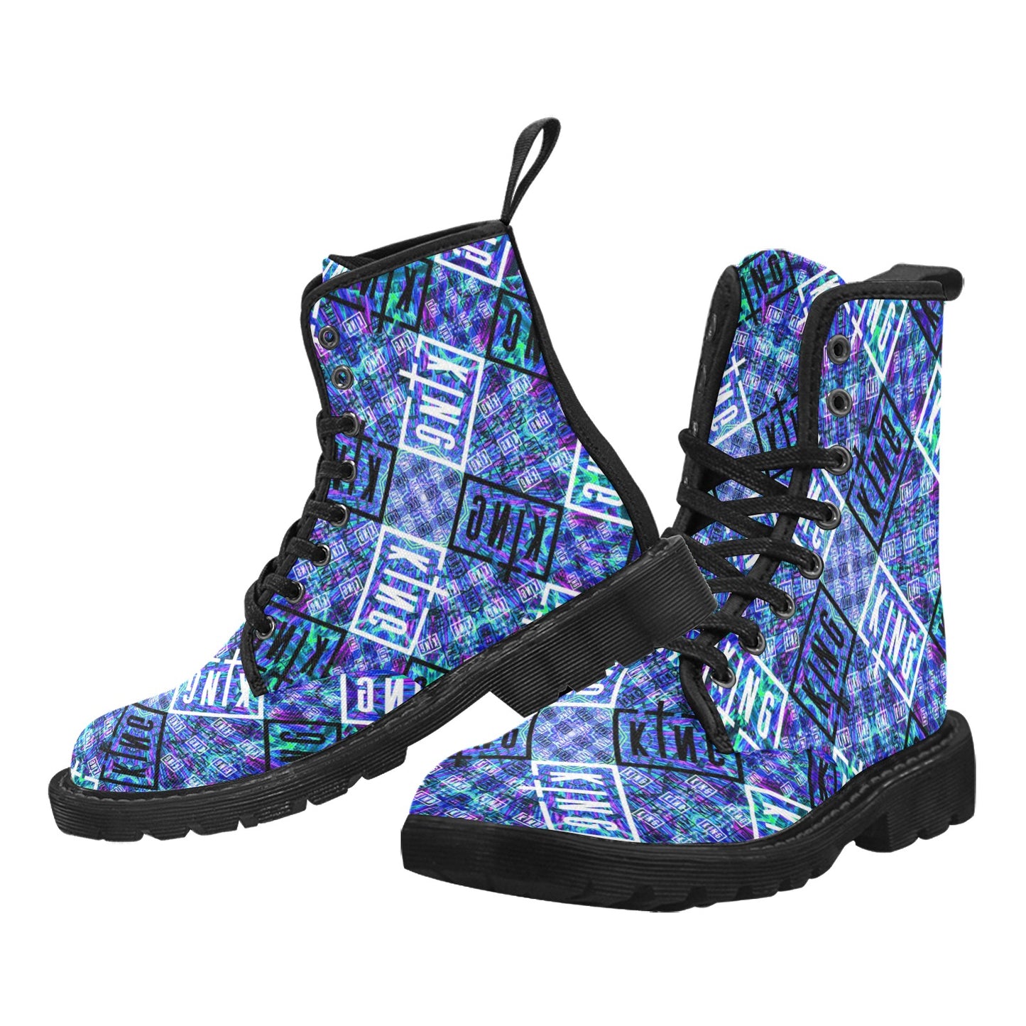 Limited Edition EDM Artists Men's Lace Up Canvas Boots Comfortable Waterproof Festival Camping Hiking Shoes for Men