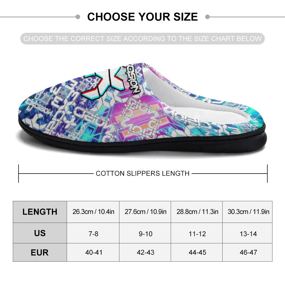 EDM Artist Cotton Slippers Soft, Comfy, No-Slip, Waterproof, Odor-resistant Music Festival Rave Gifts Mens Womens Unisex LIMITED EDITION