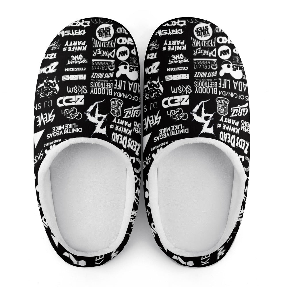 EDM Artist Cotton Slippers Soft, Comfy, No-Slip, Waterproof, Odor-resistant Music Festival Rave Gifts Mens Womens Unisex LIMITED EDITION