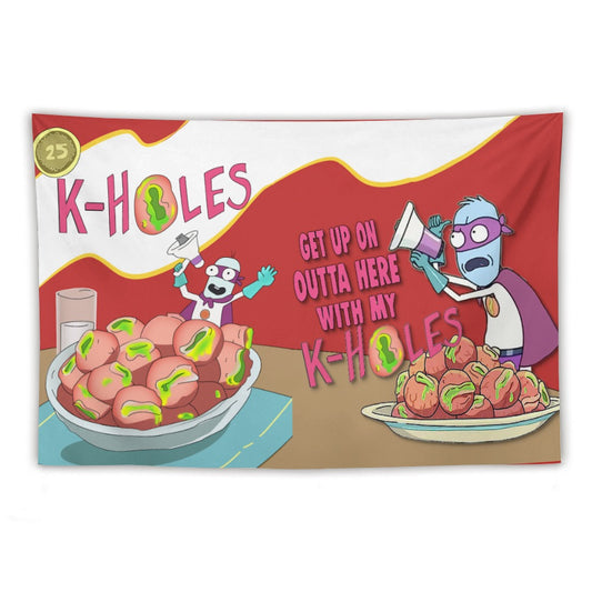 K-Hole Rick and Morty Tapestry 60"x90" Festival Flag