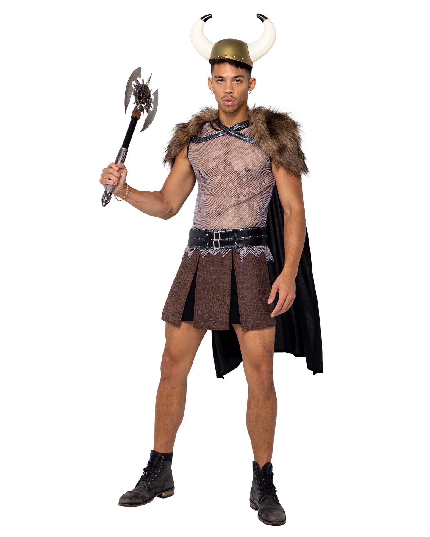 Men's Valiant Viking Warrior Costume 4pc Set