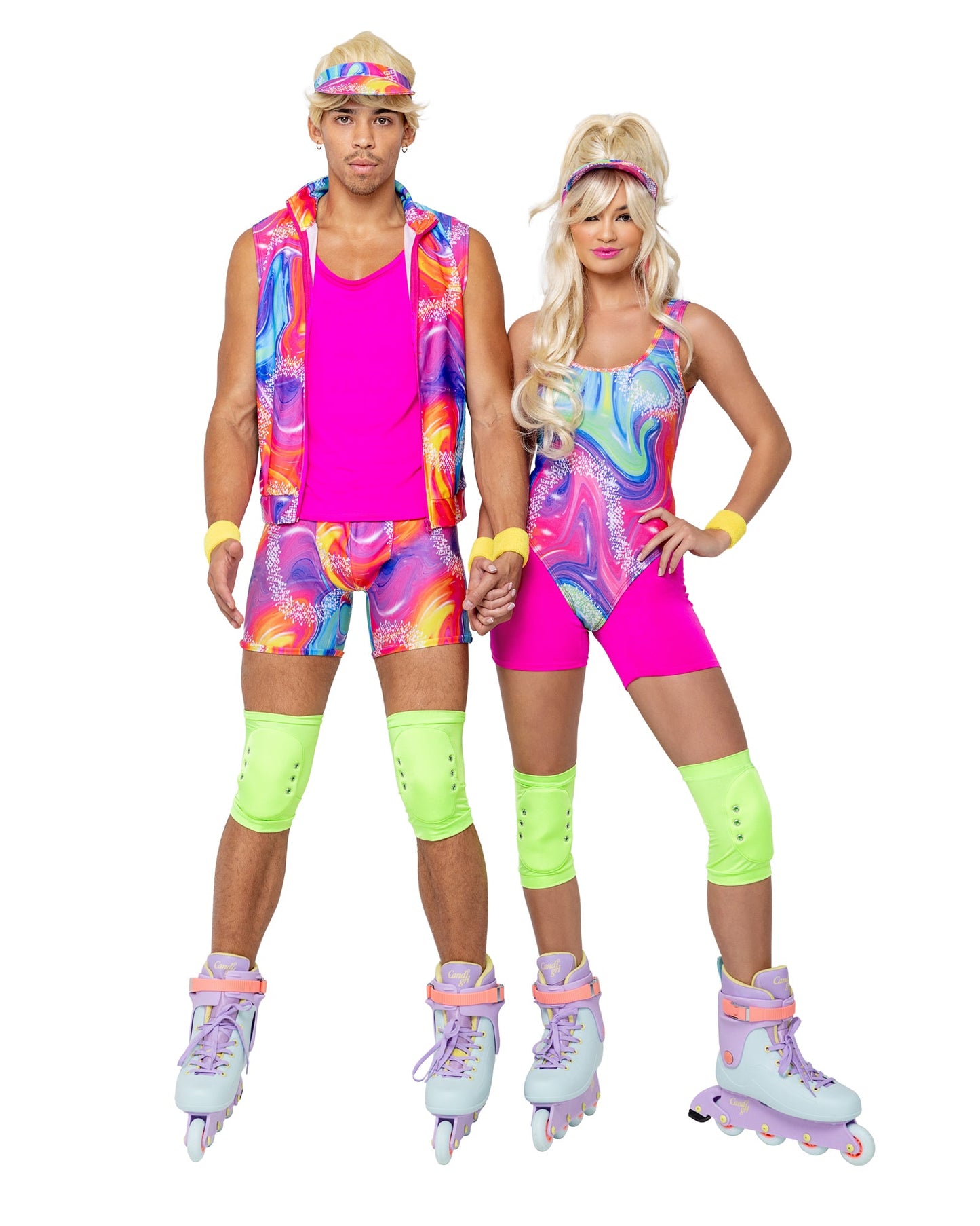Mens Retro Rollerblade Stud Costume 6pc Set