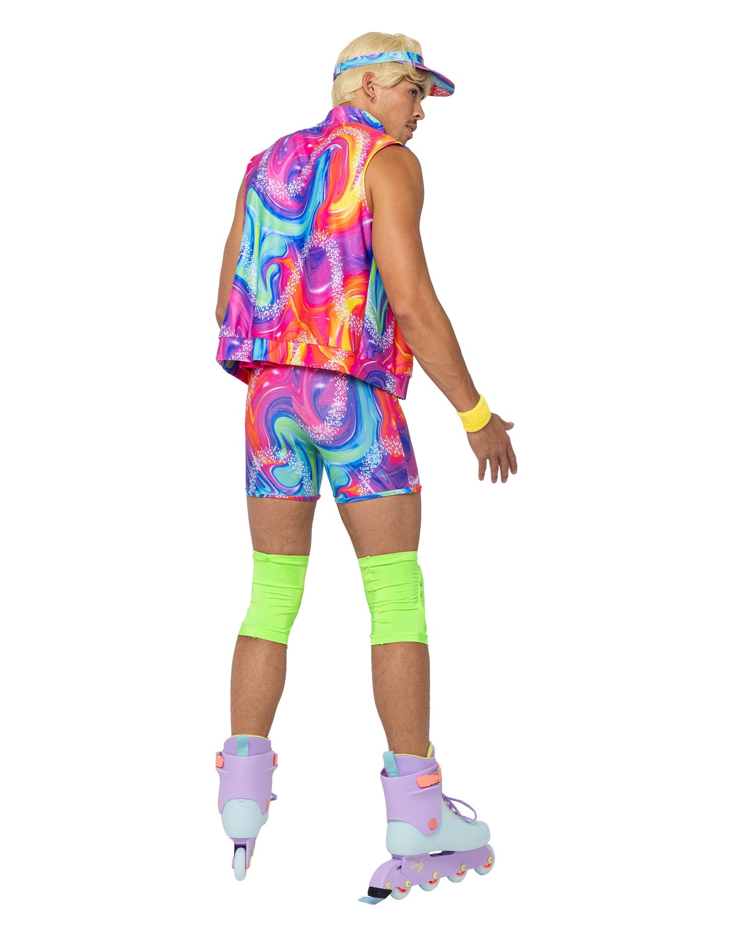 Mens Retro Rollerblade Stud Costume 6pc Set