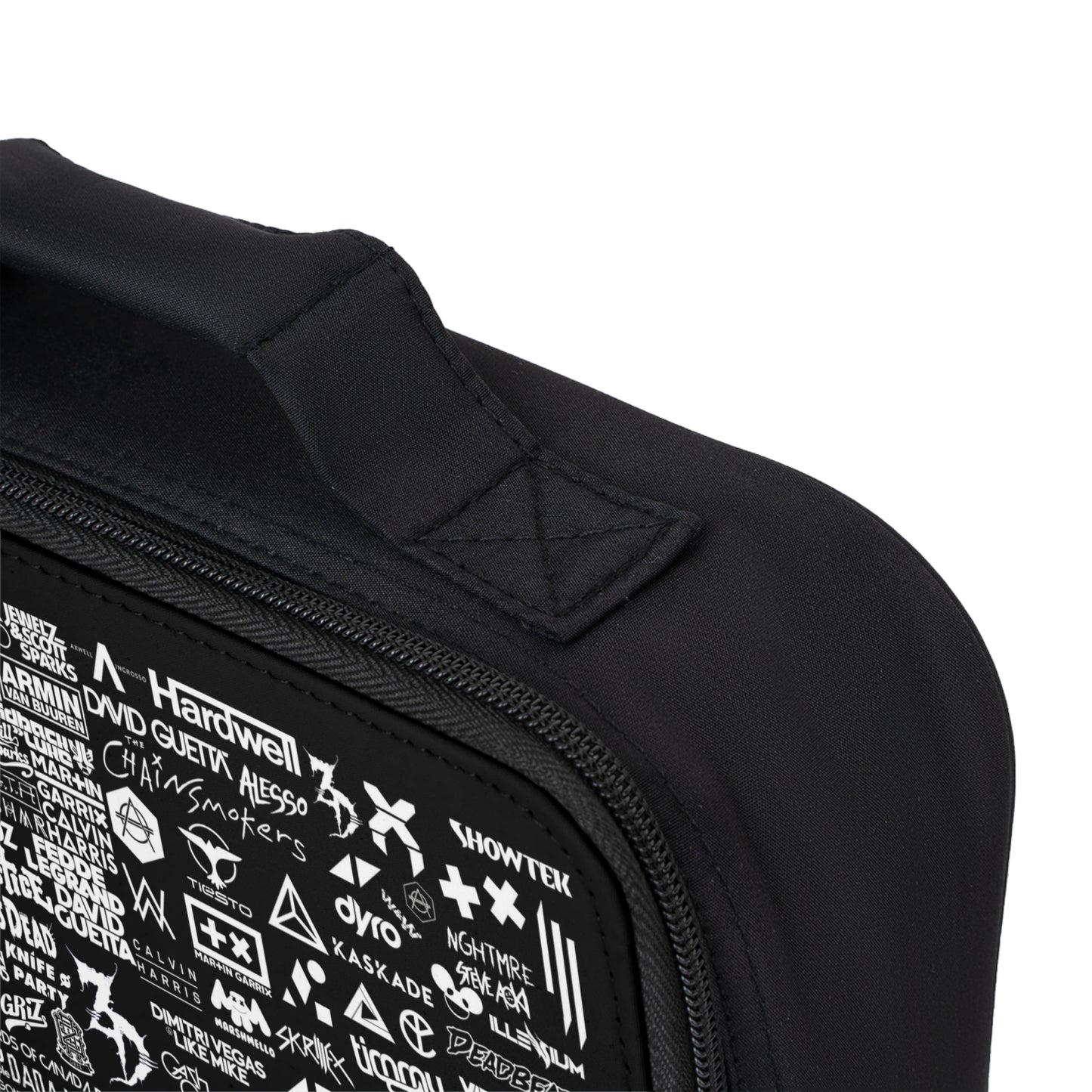 EDM Music Festival Headliner Logo Collage Lunch Bag Perfect for Rave Camping Festival Weekends Back to School