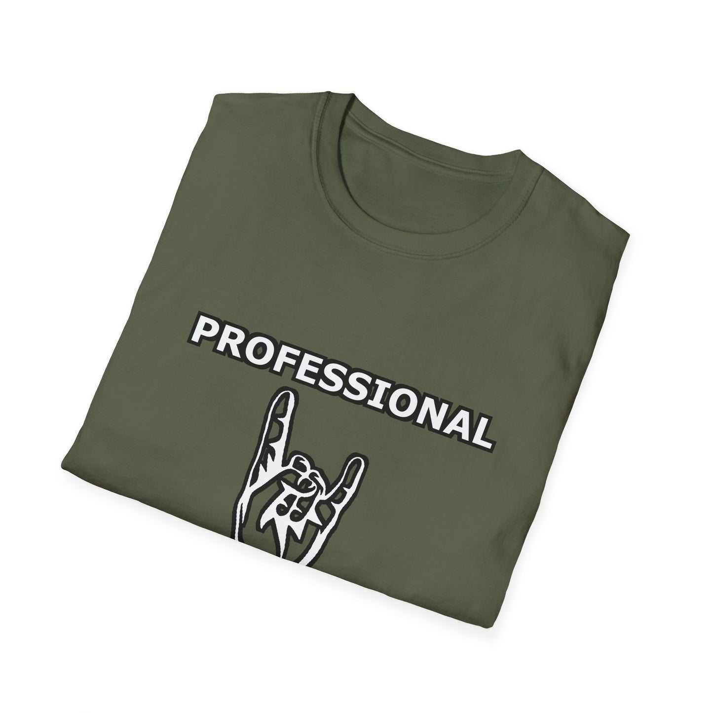 Professional Headbanger Softstyle T-Shirt Rave Metal Punk Music Festival Tee Mens Womens Unisex