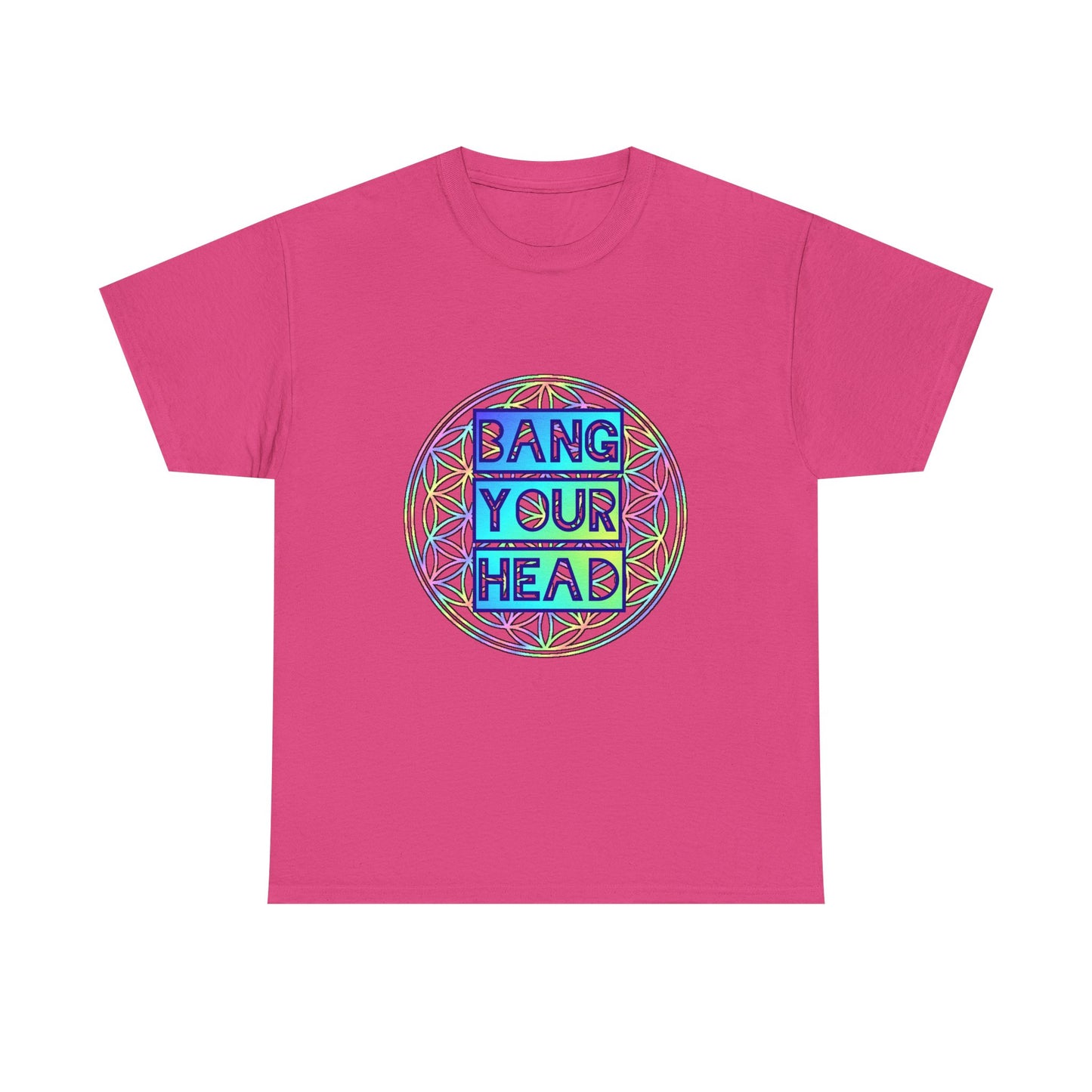 Bang Your Head Sweatproof Music Festival Tees Thick Cotton Rave Shirt Mens Womens Unisex