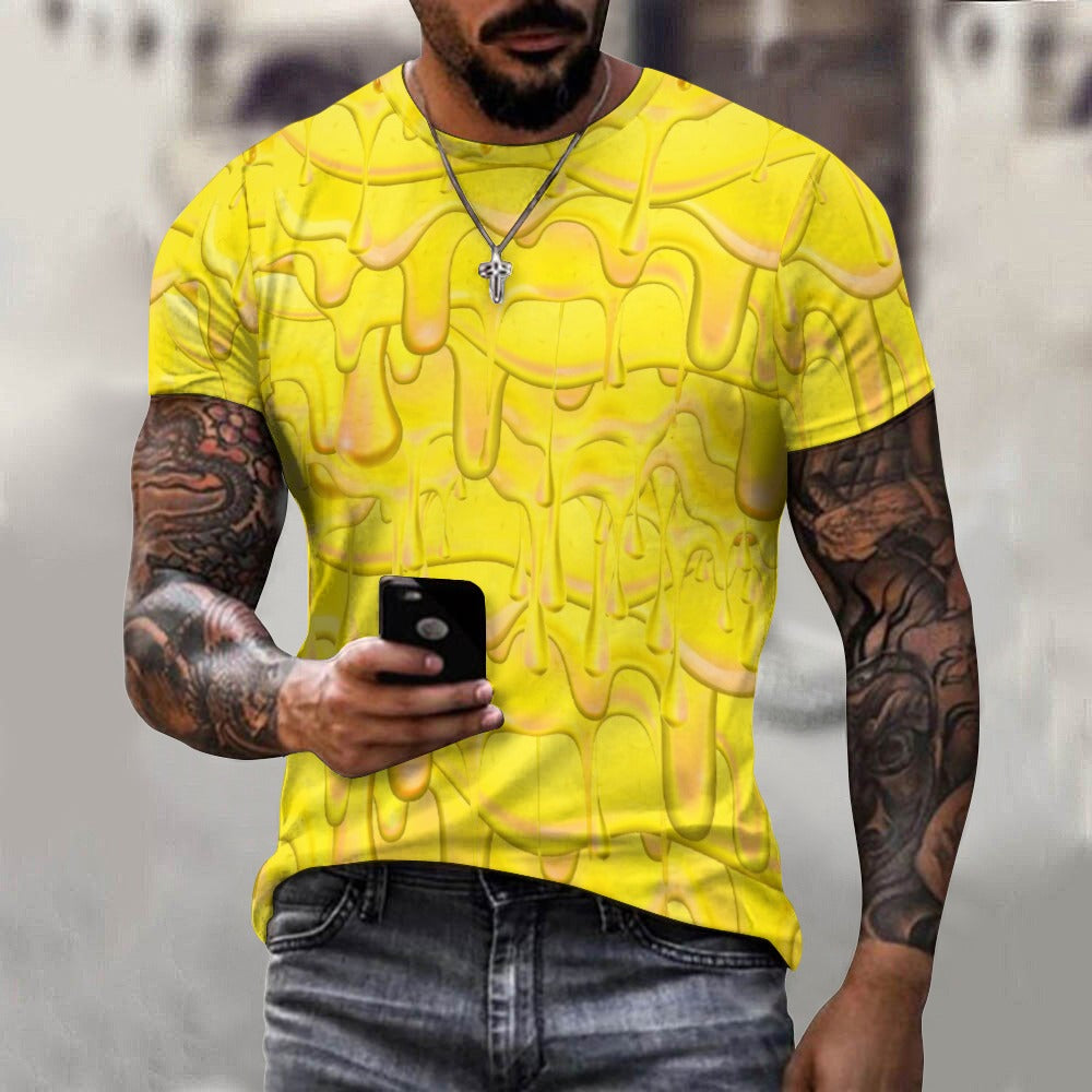 Men's Melted Butter Fitted Rave Shirt Super Soft Breathable Sweat-Proof Odor-Resistant Music Festival Tee