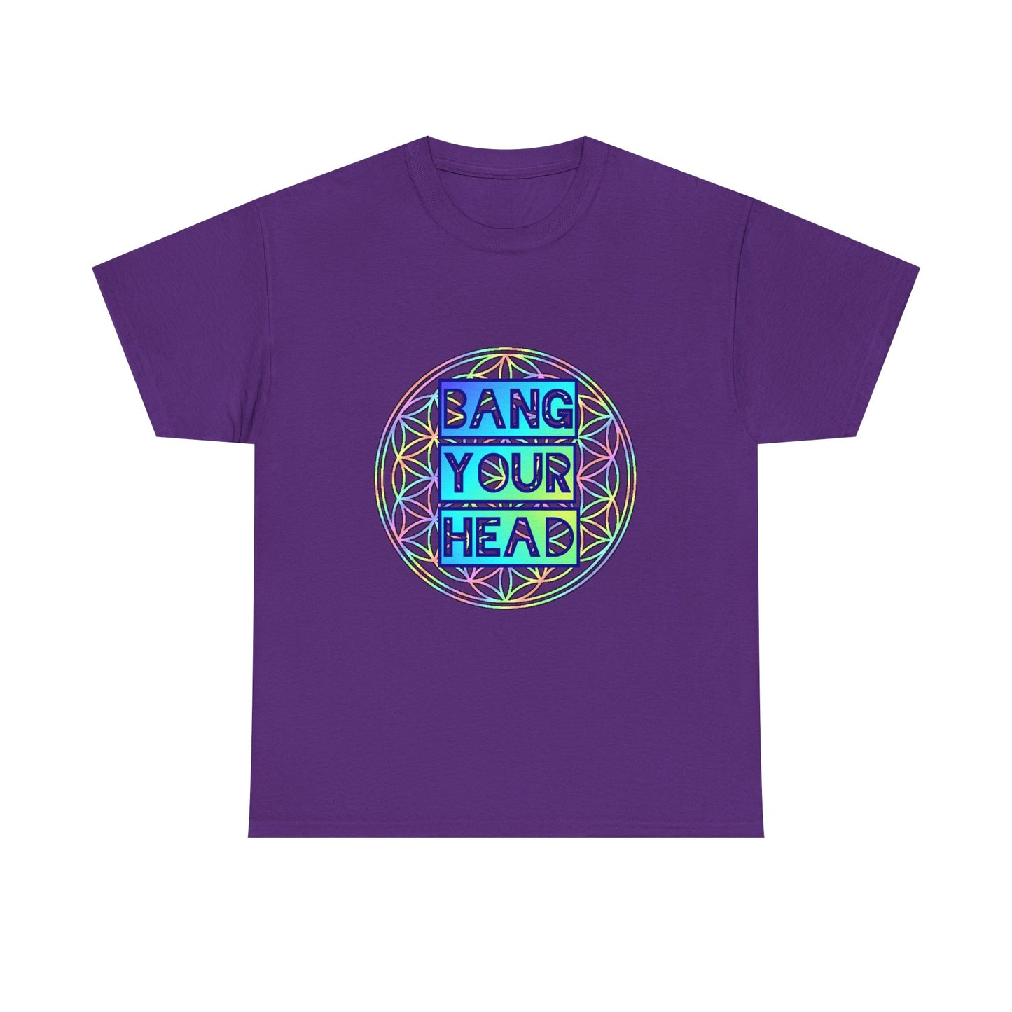 Bang Your Head Sweatproof Music Festival Tees Thick Cotton Rave Shirt Mens Womens Unisex