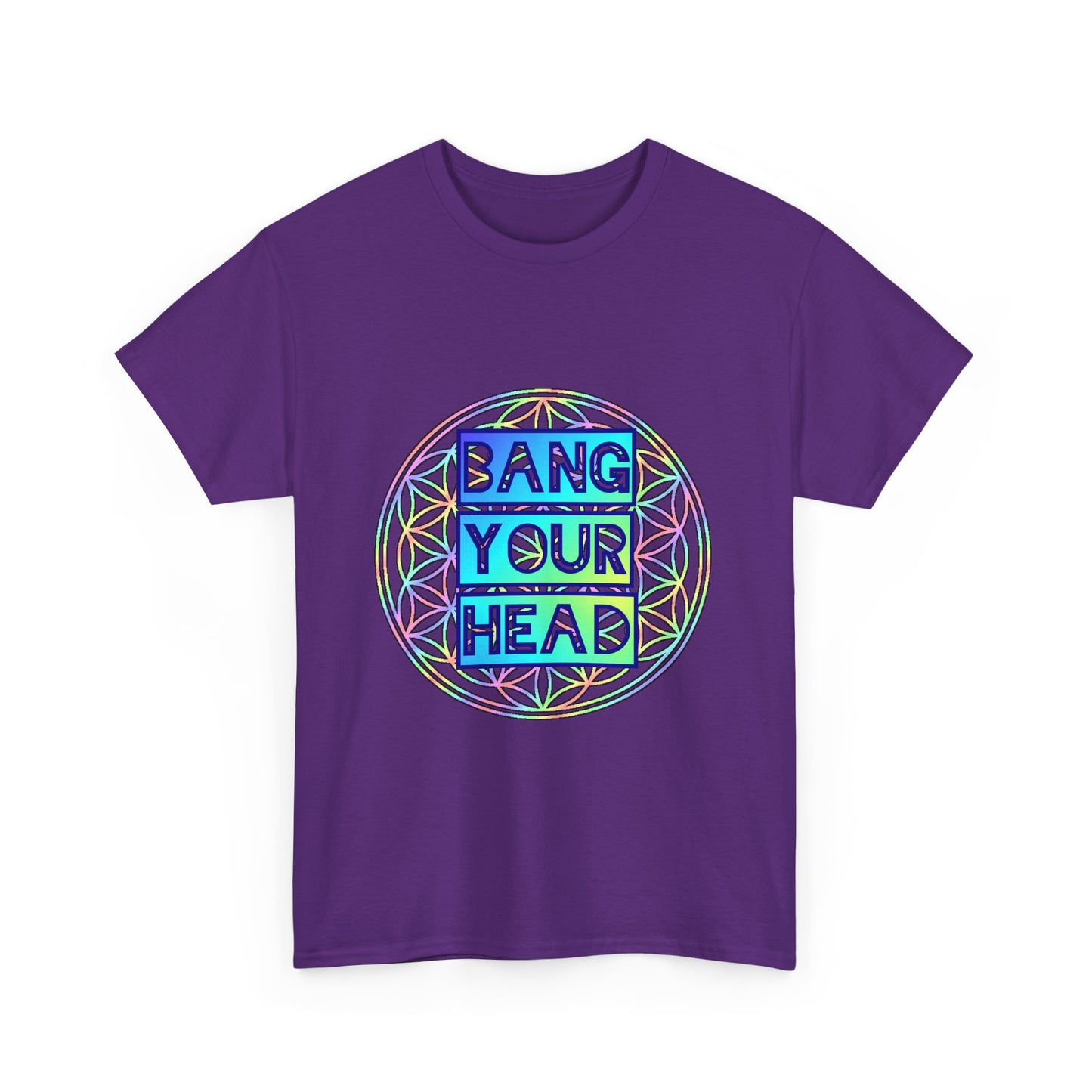 Bang Your Head Sweatproof Music Festival Tees Thick Cotton Rave Shirt Mens Womens Unisex