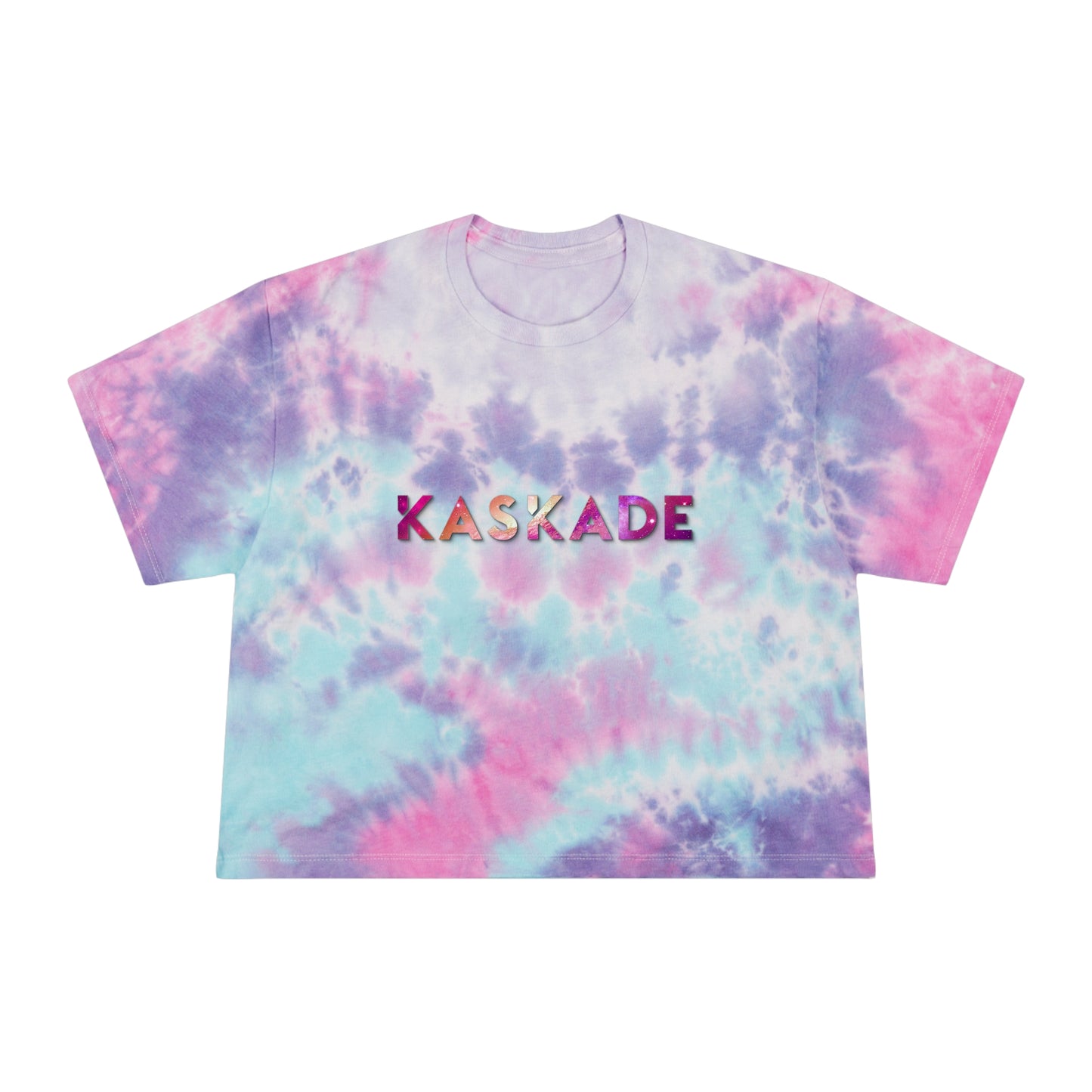 Kaskade Women's Tie-Dye Crop Top Sweat Proof Rave Music Festival Shirt