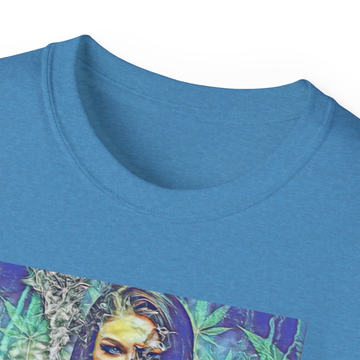 Ganja Girl 420 Weed Woman Original Nude Photography Art Sweat Proof T Shirt Sexy Womens Mens Unisex Tee