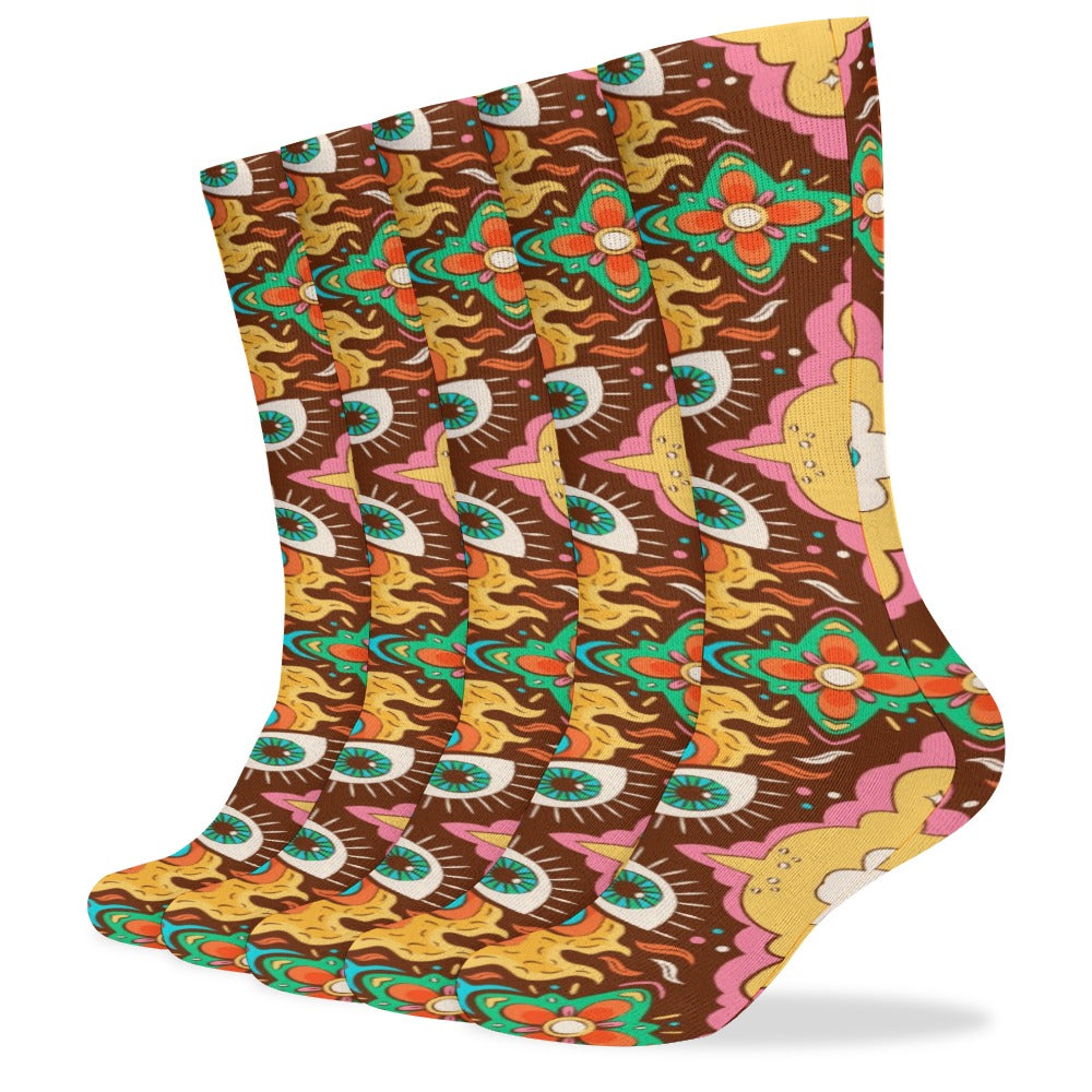 Third Eye 5 Pack Sweat-Proof Odor-Resistant Breathable Large Socks