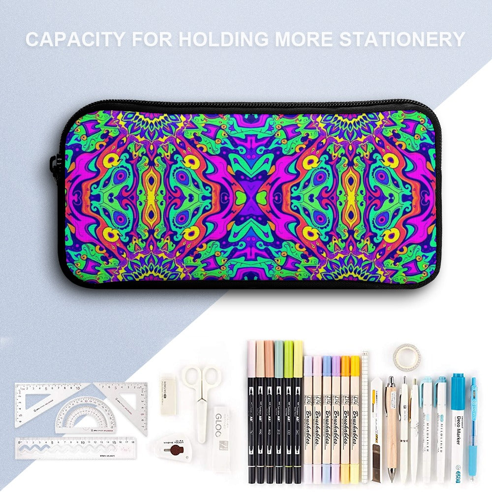 Psychedelic Backpack, Lunchbox, and Wallet Three piece set combination Travel Bag Package Set