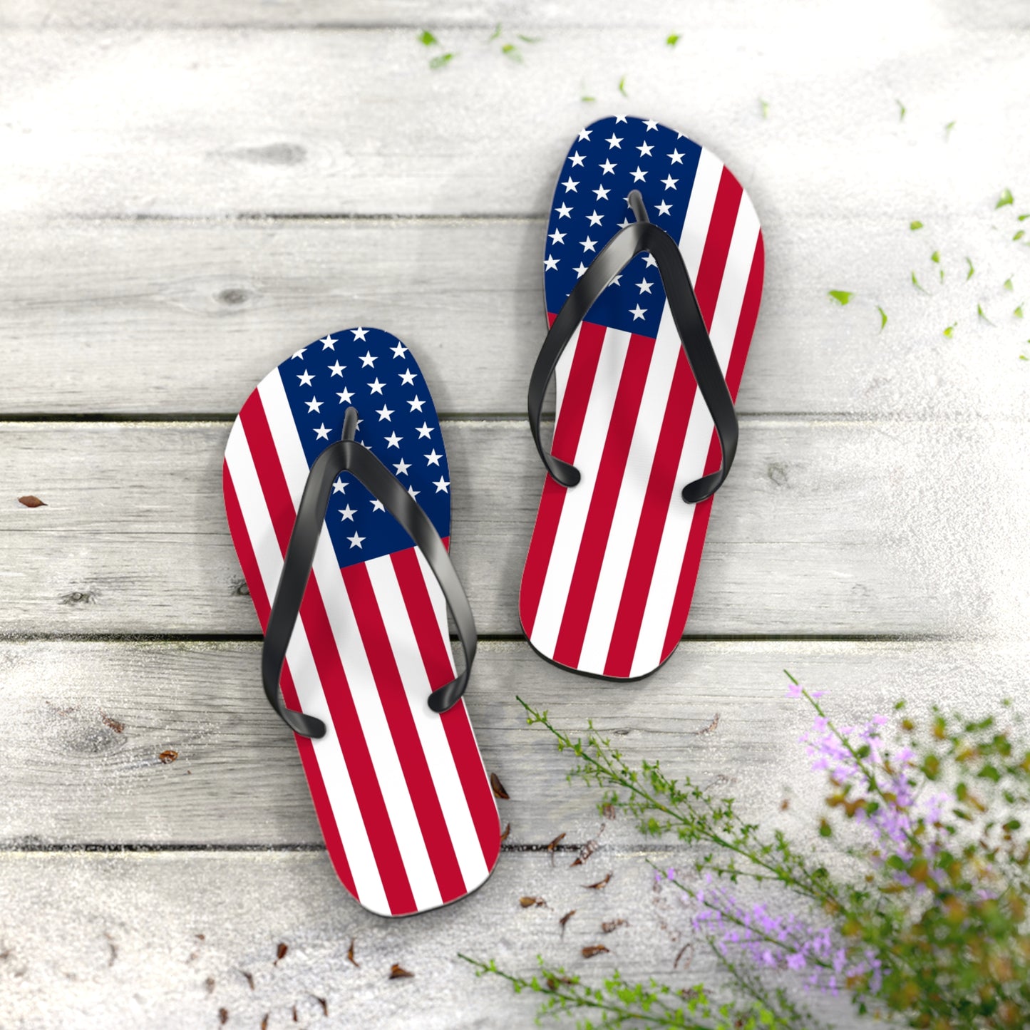 American Flag Flip Flops | Patriotic 4th of July Sandals | Made in USA