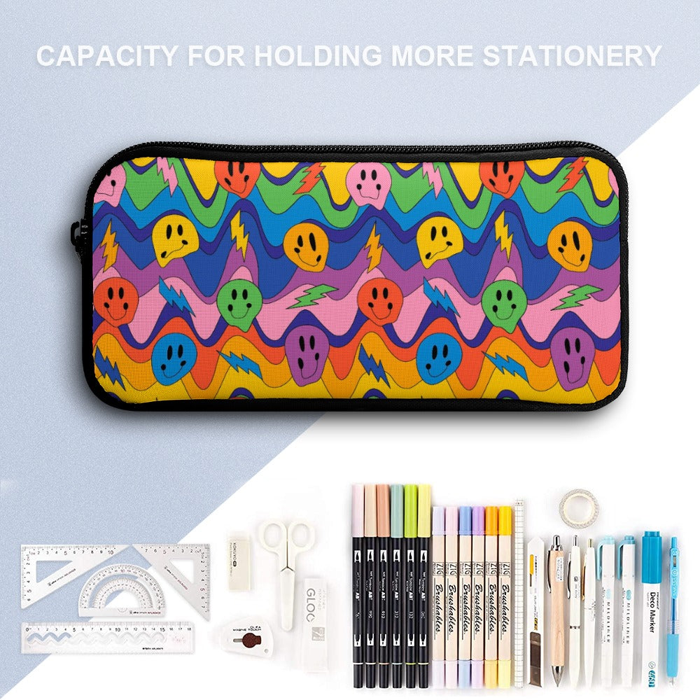 Psychedelic Backpack, Lunchbox, and Wallet Three piece set combination Travel Bag Package Set