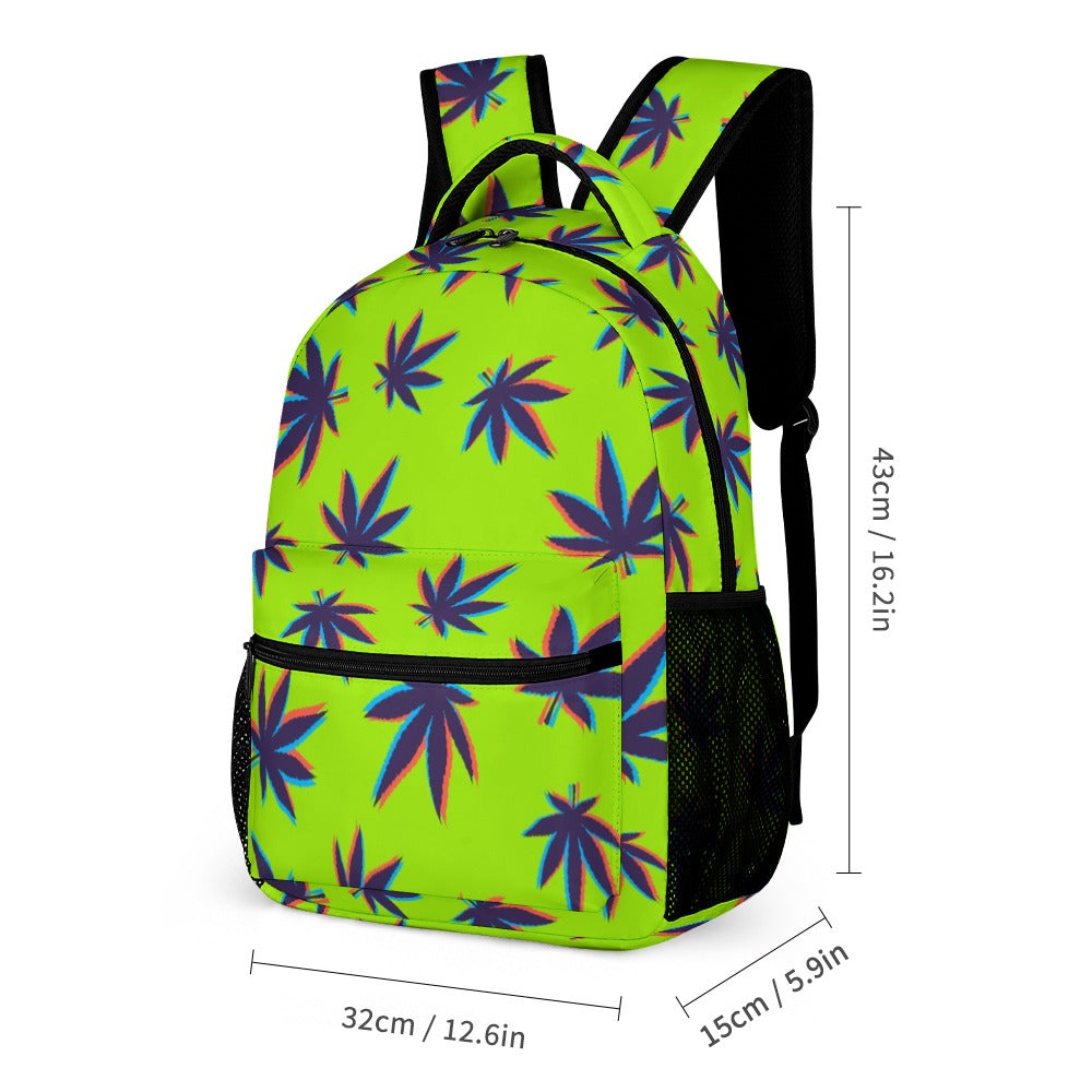 Psychedelic Backpack, Lunchbox, and Wallet Three piece set combination Travel Bag Package Set