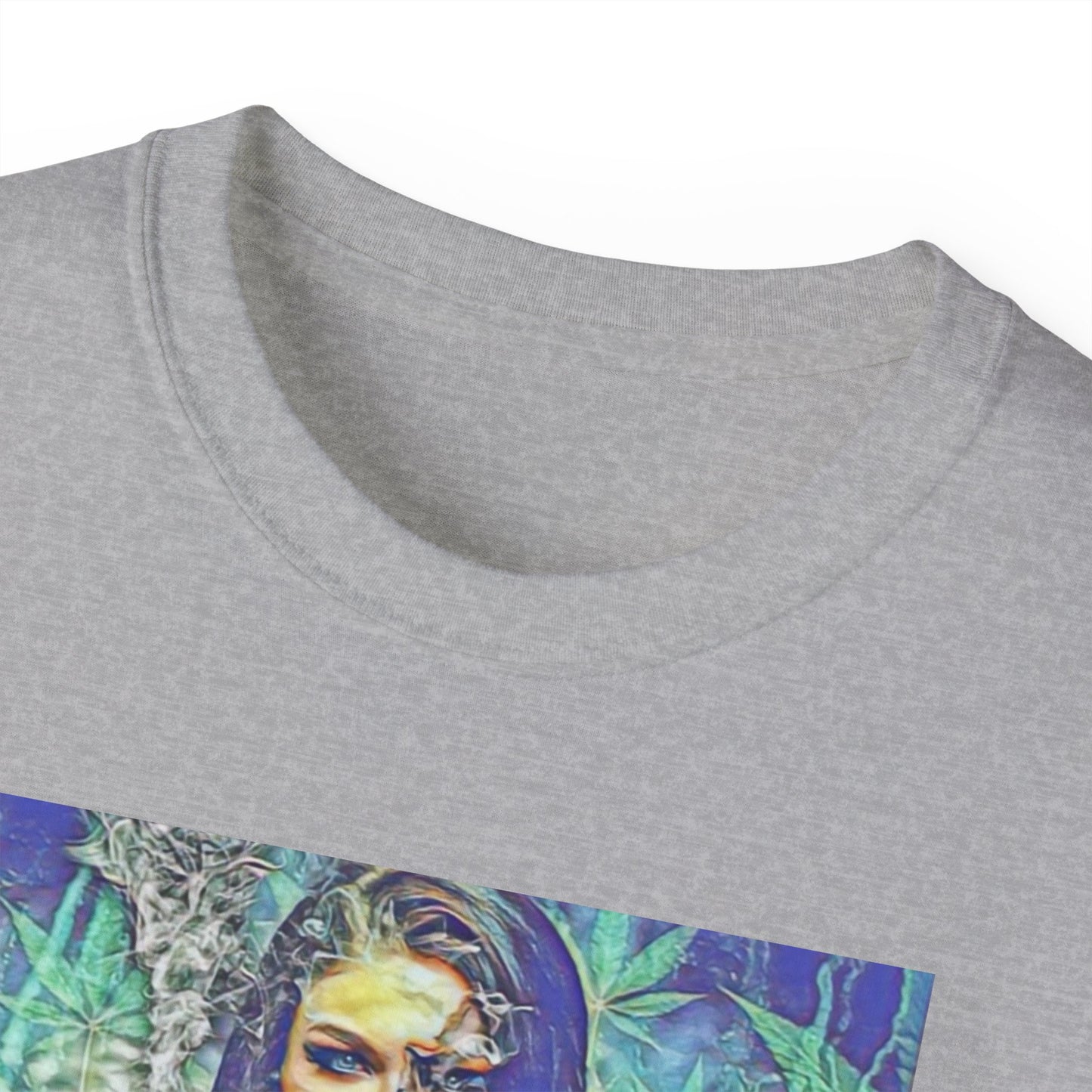 Ganja Girl 420 Weed Woman Original Nude Photography Art Sweat Proof T Shirt Sexy Womens Mens Unisex Tee