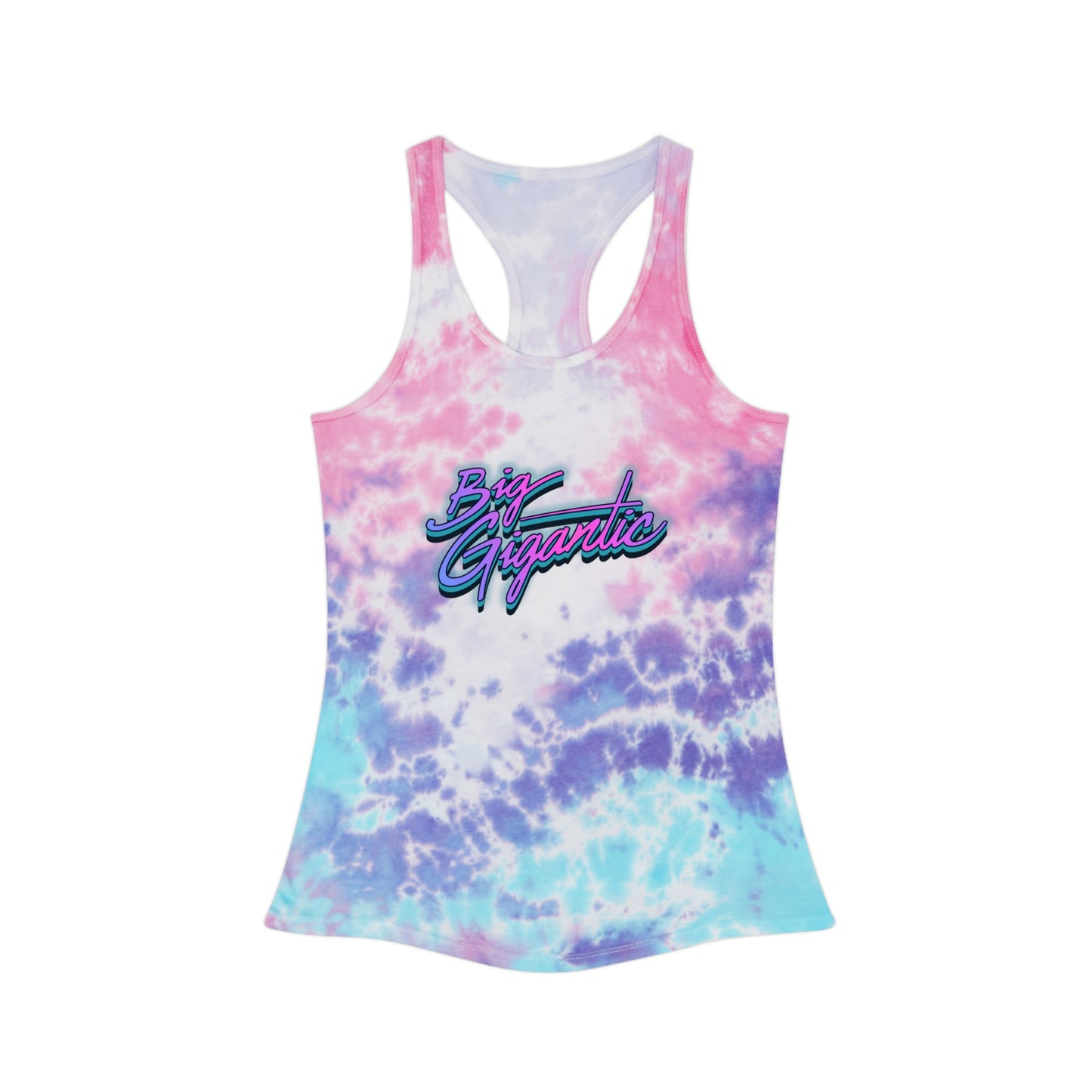 Big Gigantic Womens Tie Dye Racerback Tank Top