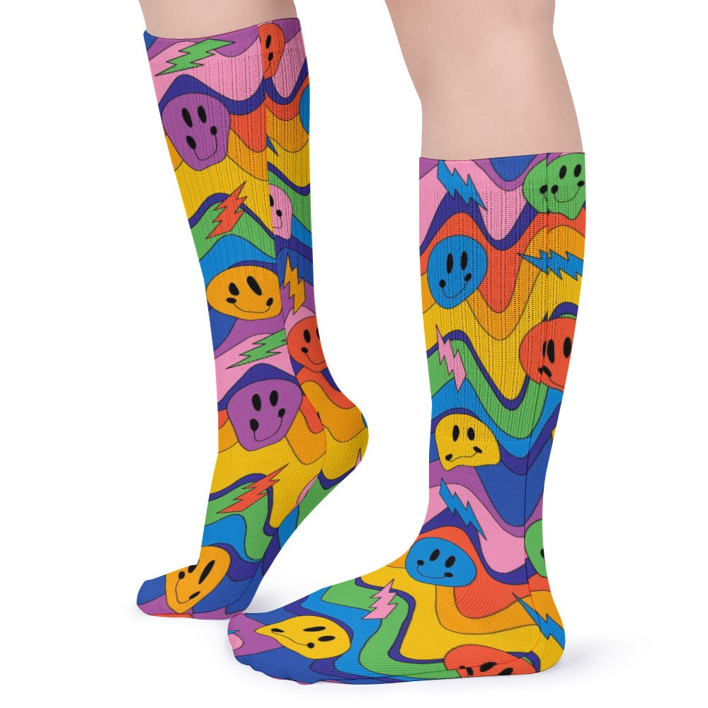 5 Pack Music Festival Socks Sweat-Proof Odor-Resistant Breathable Large Socks