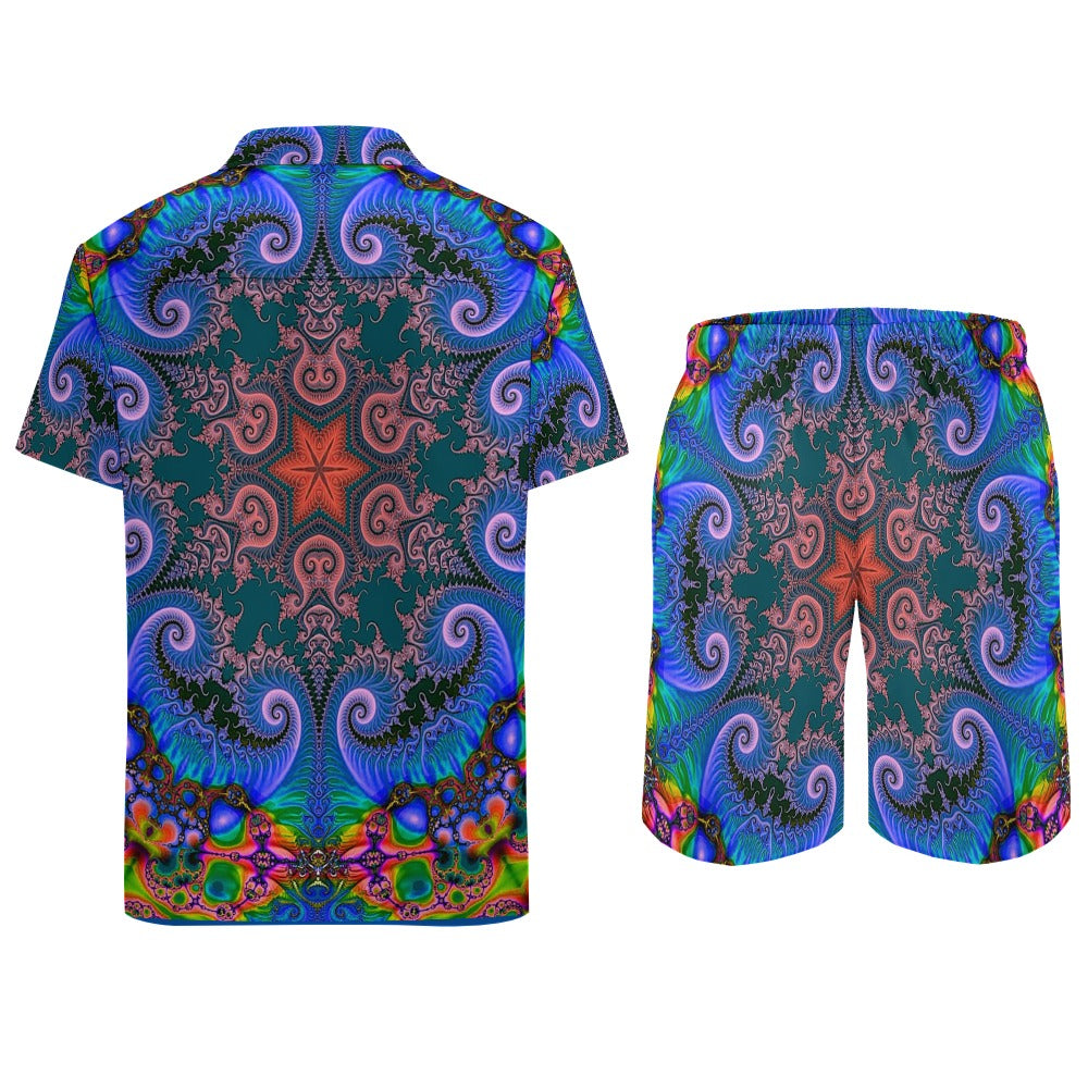 Fractals Psychedelic Men's Rave Outfit Set