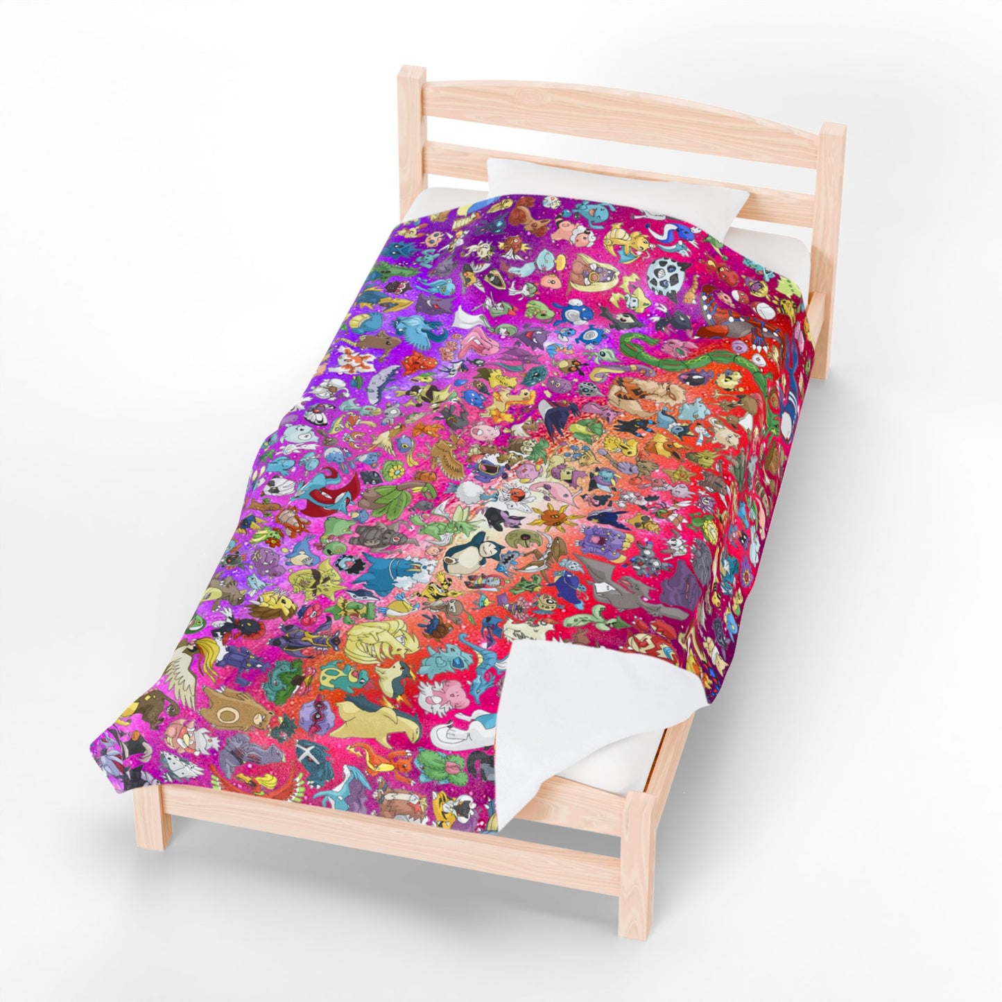 Original Pokemon Blanket Super Soft, Plush Velveteen Throw Blanket