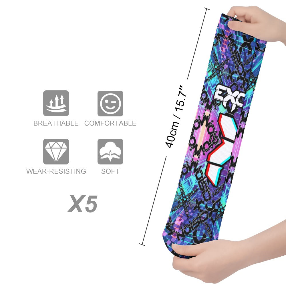 Excision Socks 5 Pack Sweat-Proof Odor-Resistant Breathable Large Socks