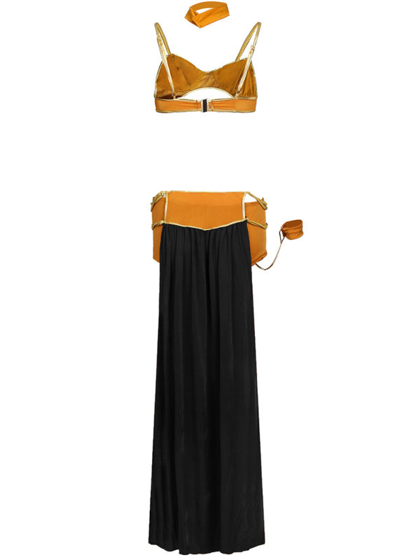 Boho Belly Dancer Festival Outfit 4pc Set