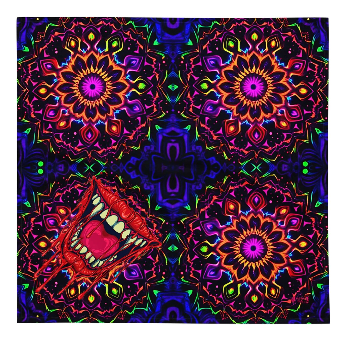 Circus Blacklight Mouth Bandana full