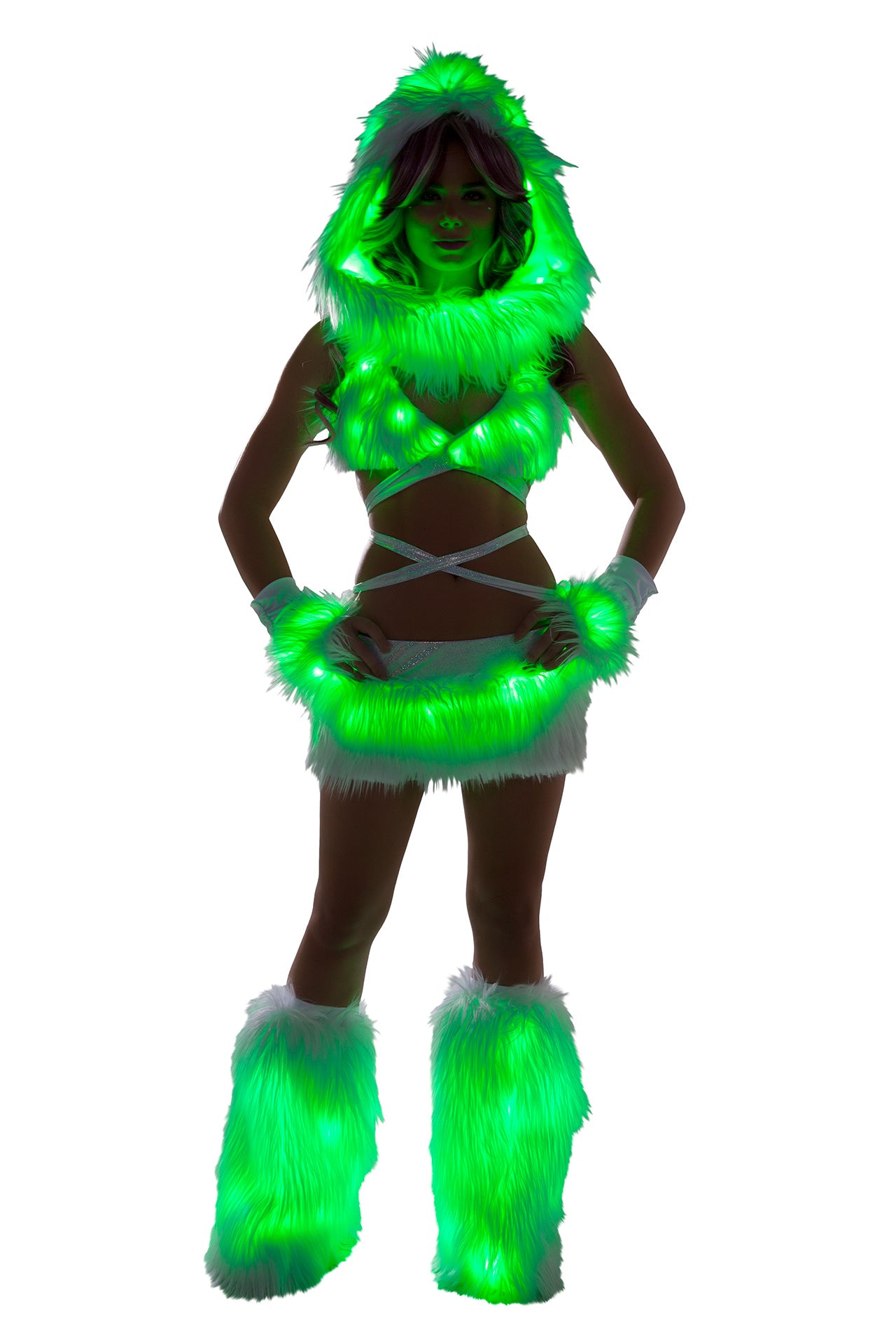 Light-up Faux Fur Skirt
