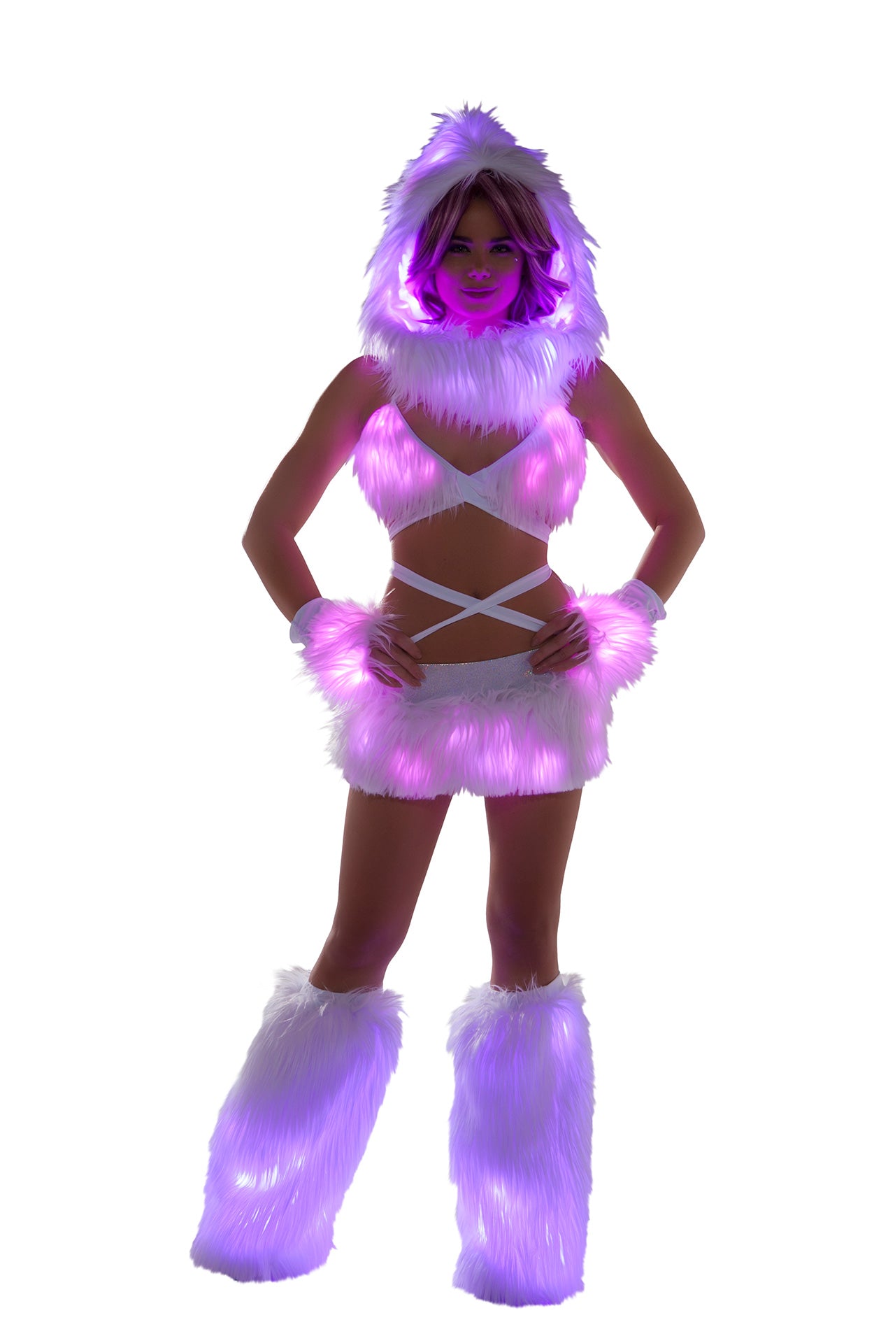 Light-up Faux Fur Skirt