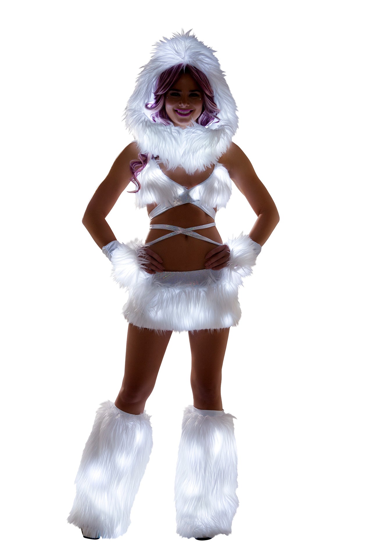 Light-up Faux Fur Skirt