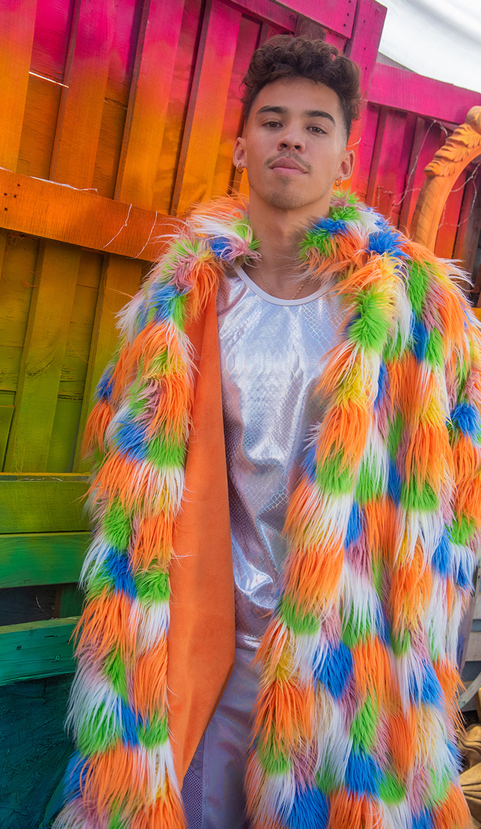 Faux Fur Mid-Length Coat