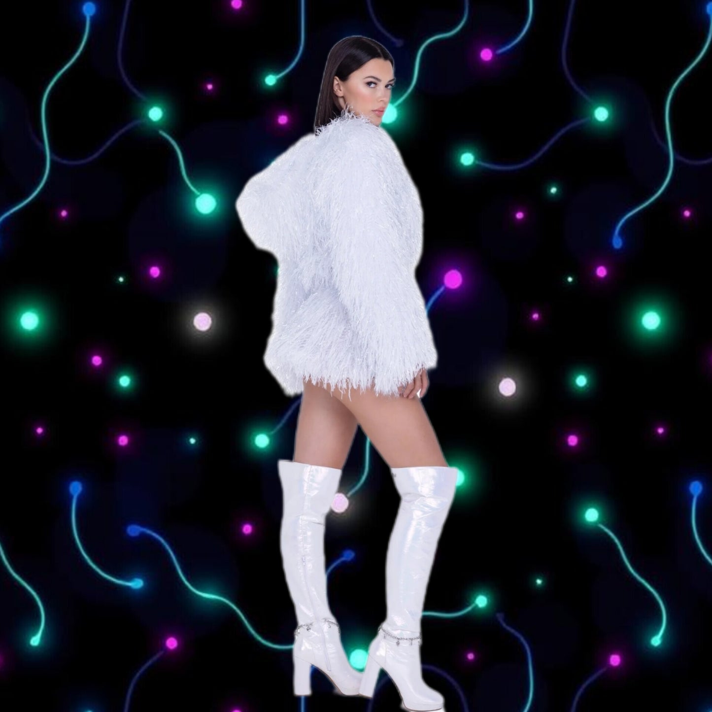 Light-up Faux Fur Skirt